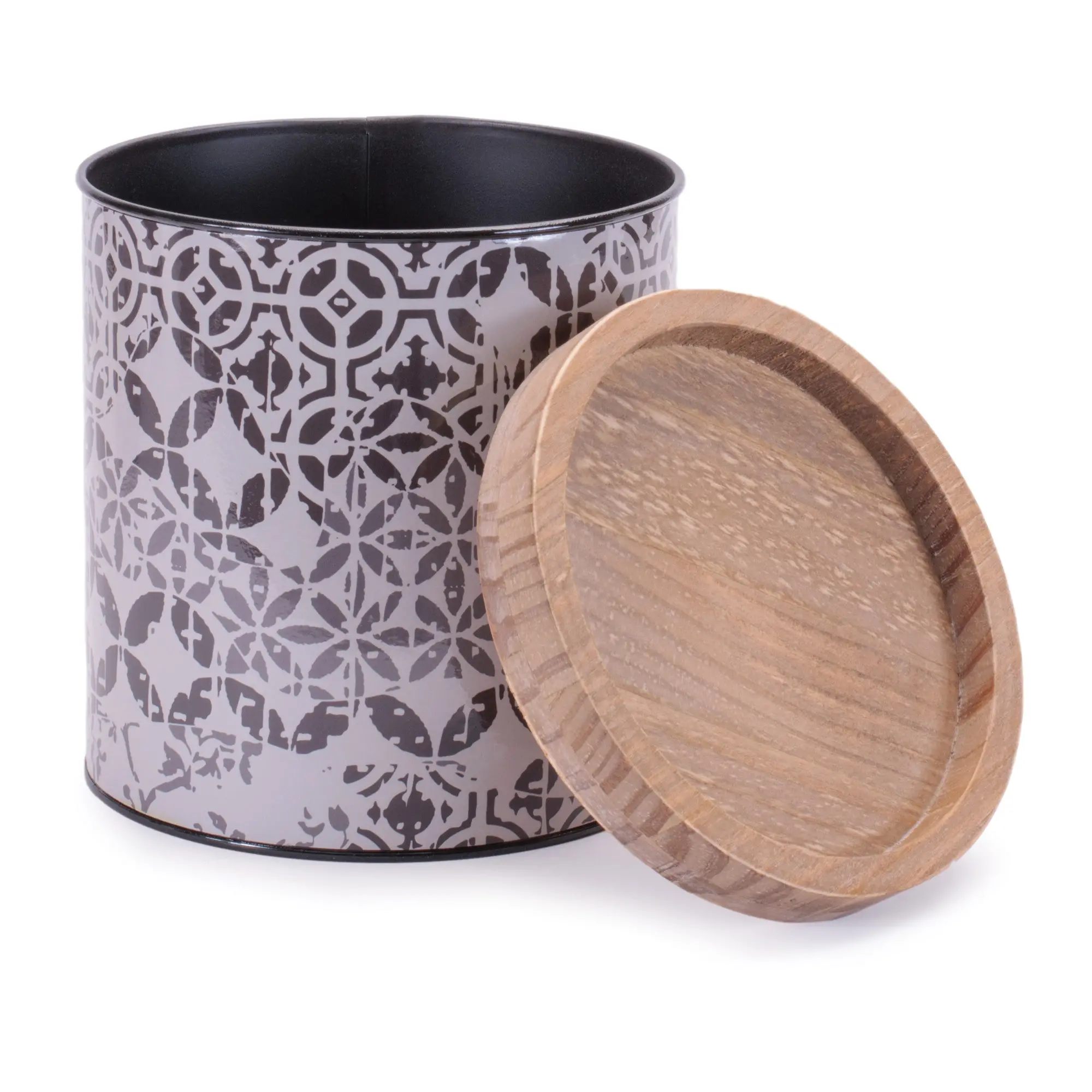 Medium Iron and Wood Canister-2