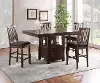 Yorktown Espresso 5 Piece Counter Height Dining Set