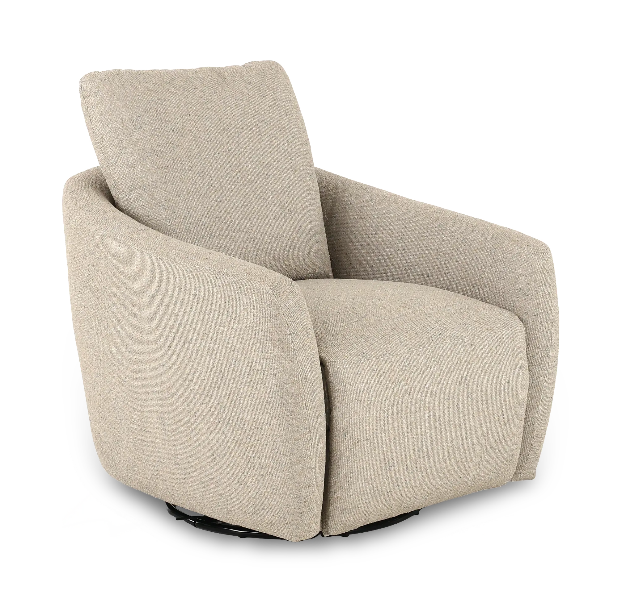 Stone Gray Power Swivel Recliner-1