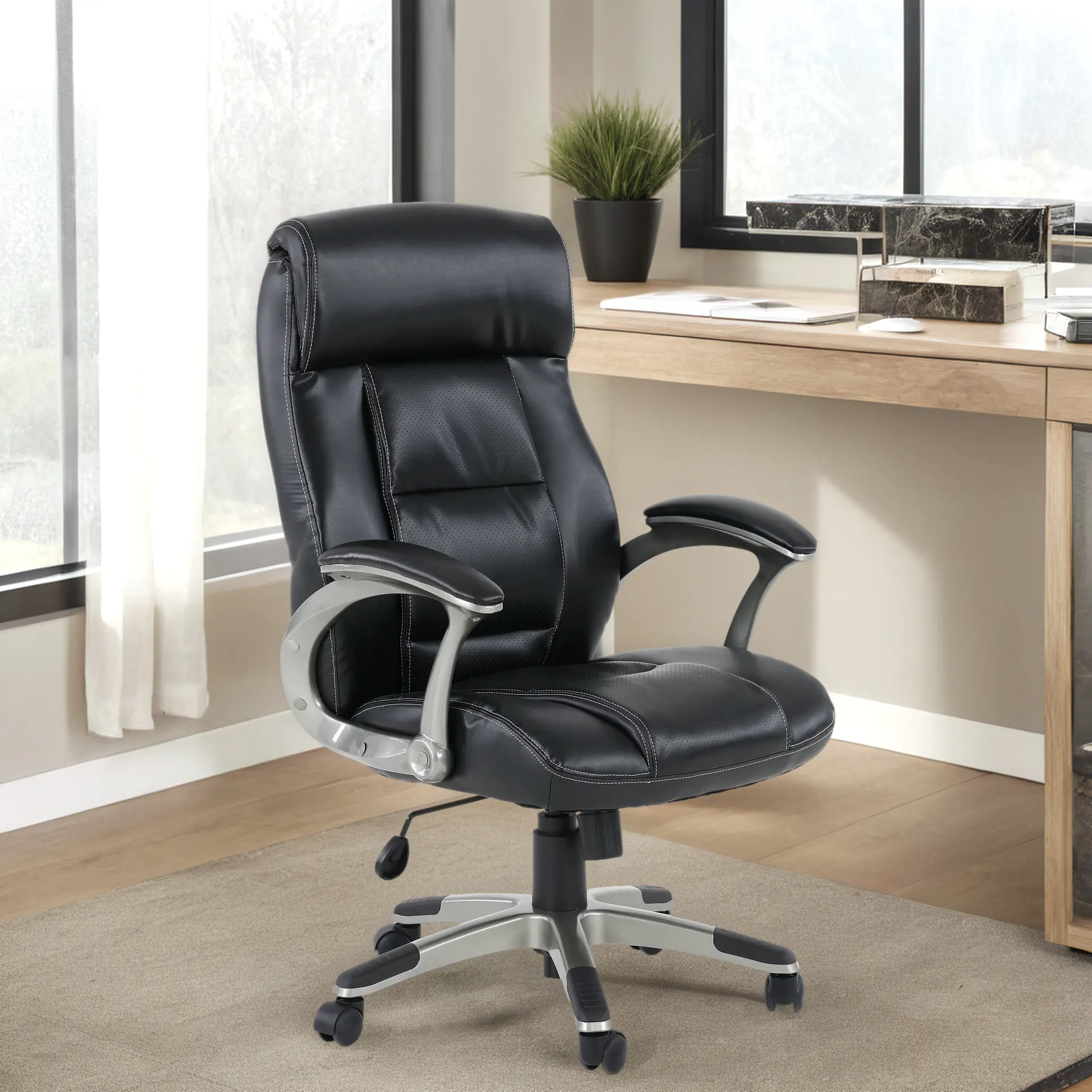 Ruga Black Office Chair-2