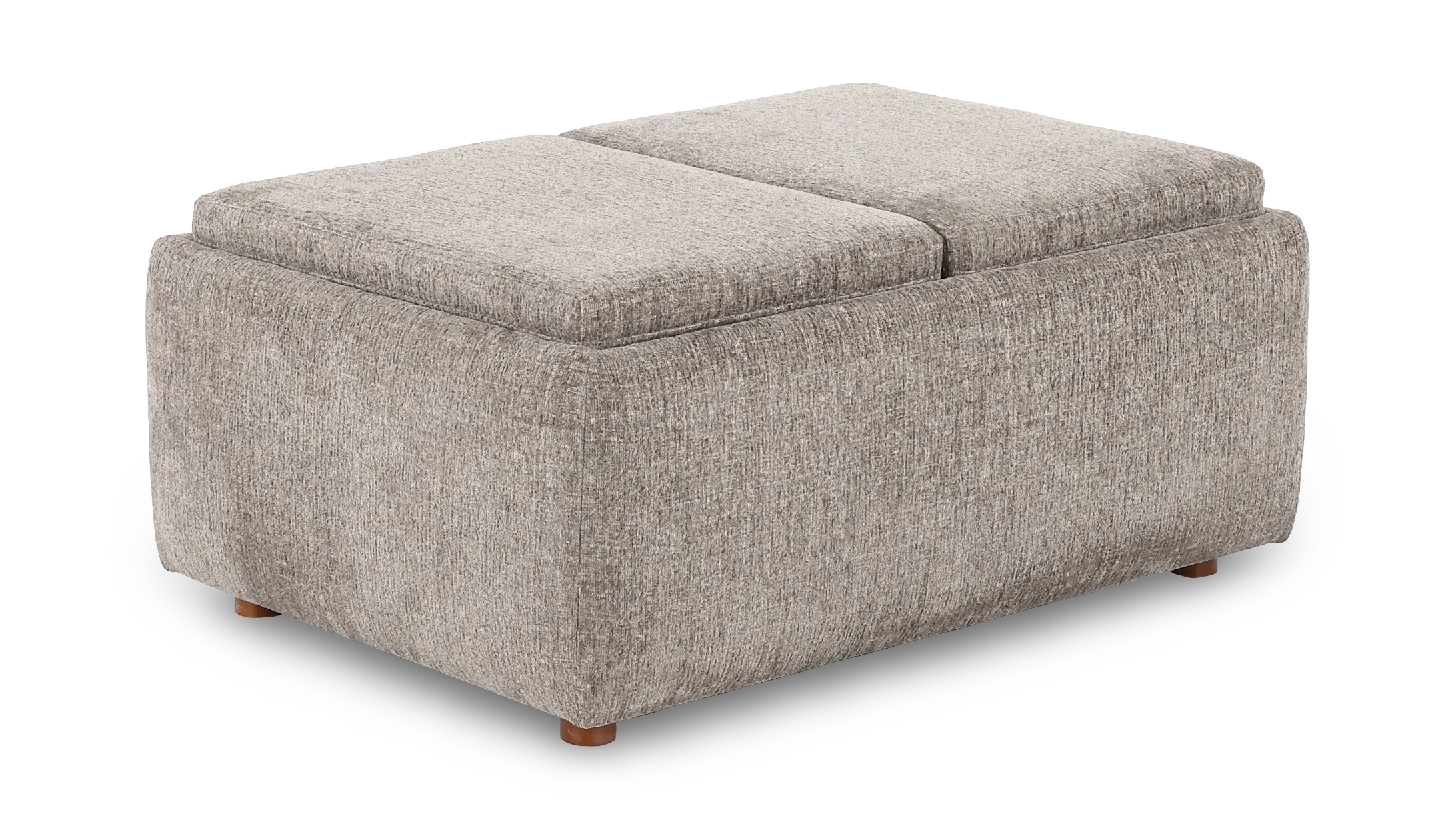 Presley Mushroom Gray Storage Ottoman-1