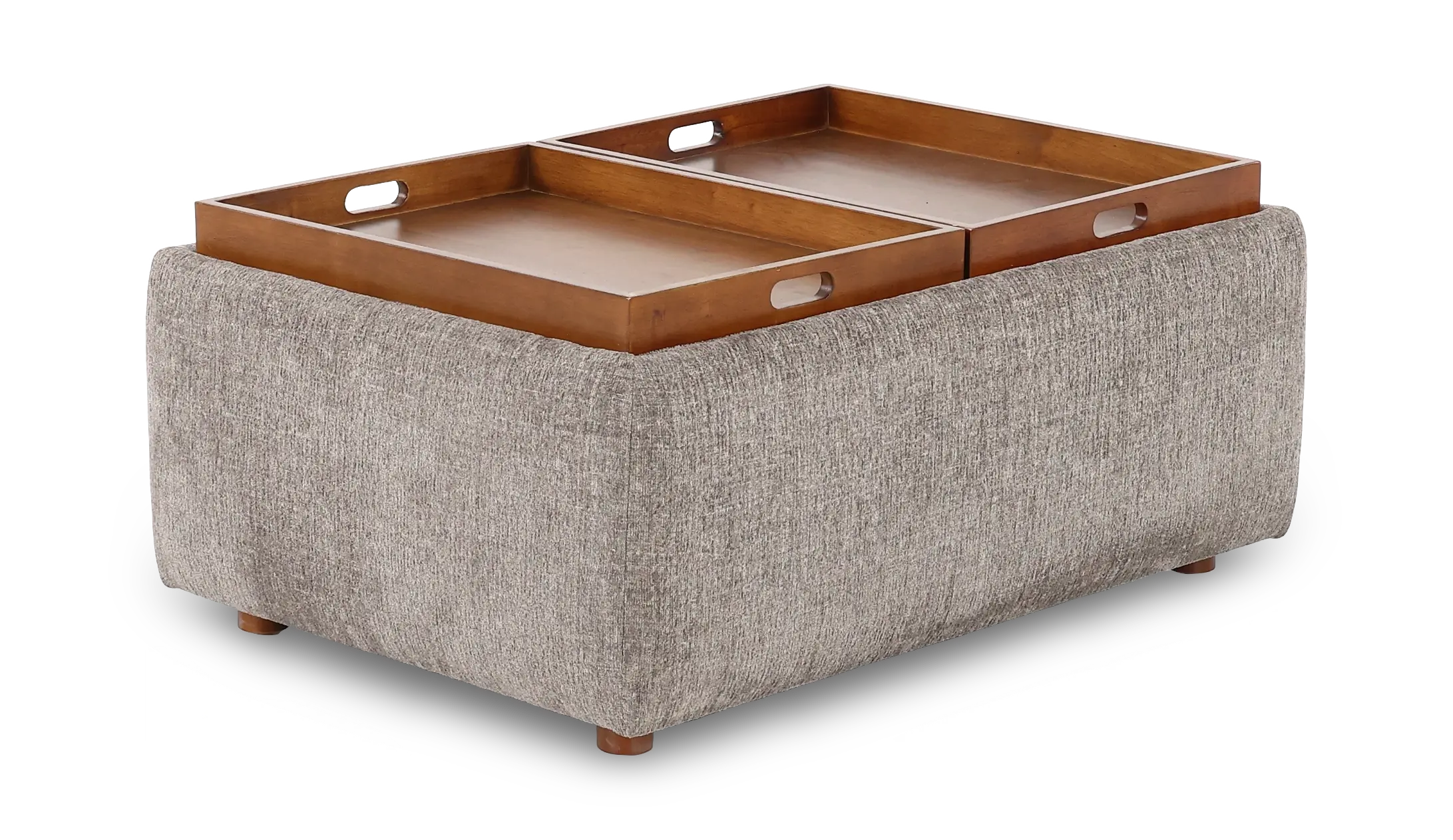 Presley Mushroom Gray Storage Ottoman-6