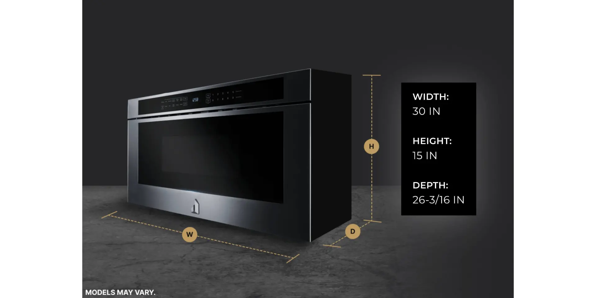 JMDFS30HL JennAir RISE™ Luxury 1.2 Cu Ft Under Counter Microwave - Stainless Steel-3