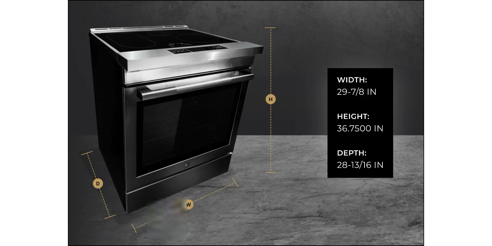 JIS1450ML JennAir RISE™ Luxury 6.2 Cu Ft Single Oven Induction Range - Stainless Steel-3