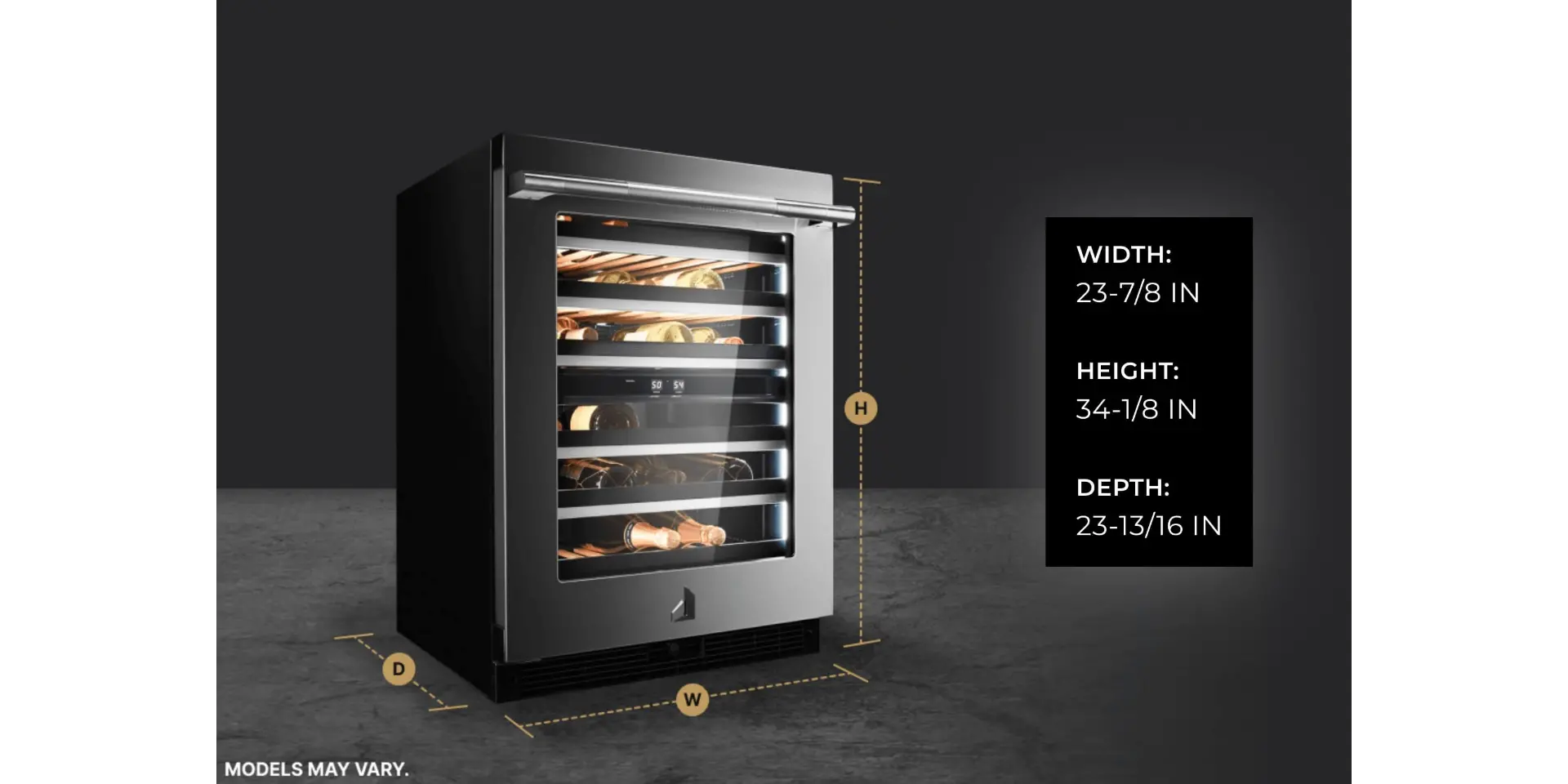 JUWFR242HL JennAir RISE™ Luxury Built-In Undercounter Wine Cellar - Stainless Steel-2