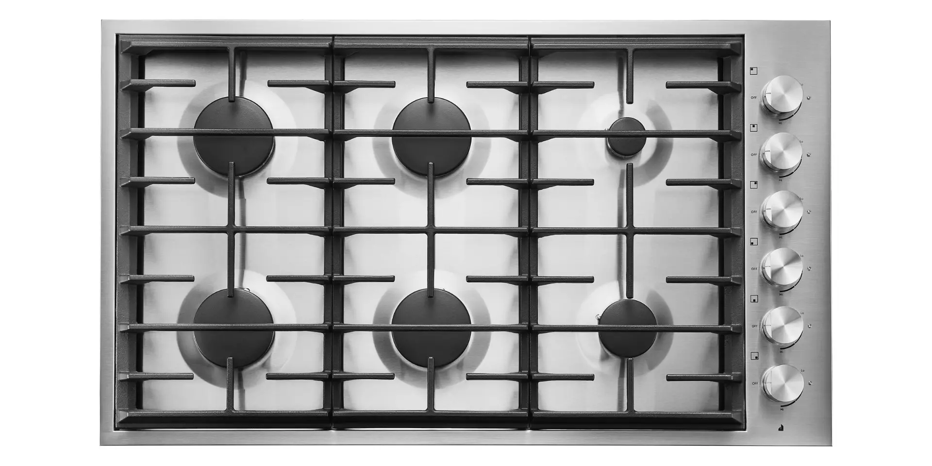 JGC7636BS JennAir Euro-Style 36 6-Burner Luxury Gas Cooktop - Stainless Steel-1