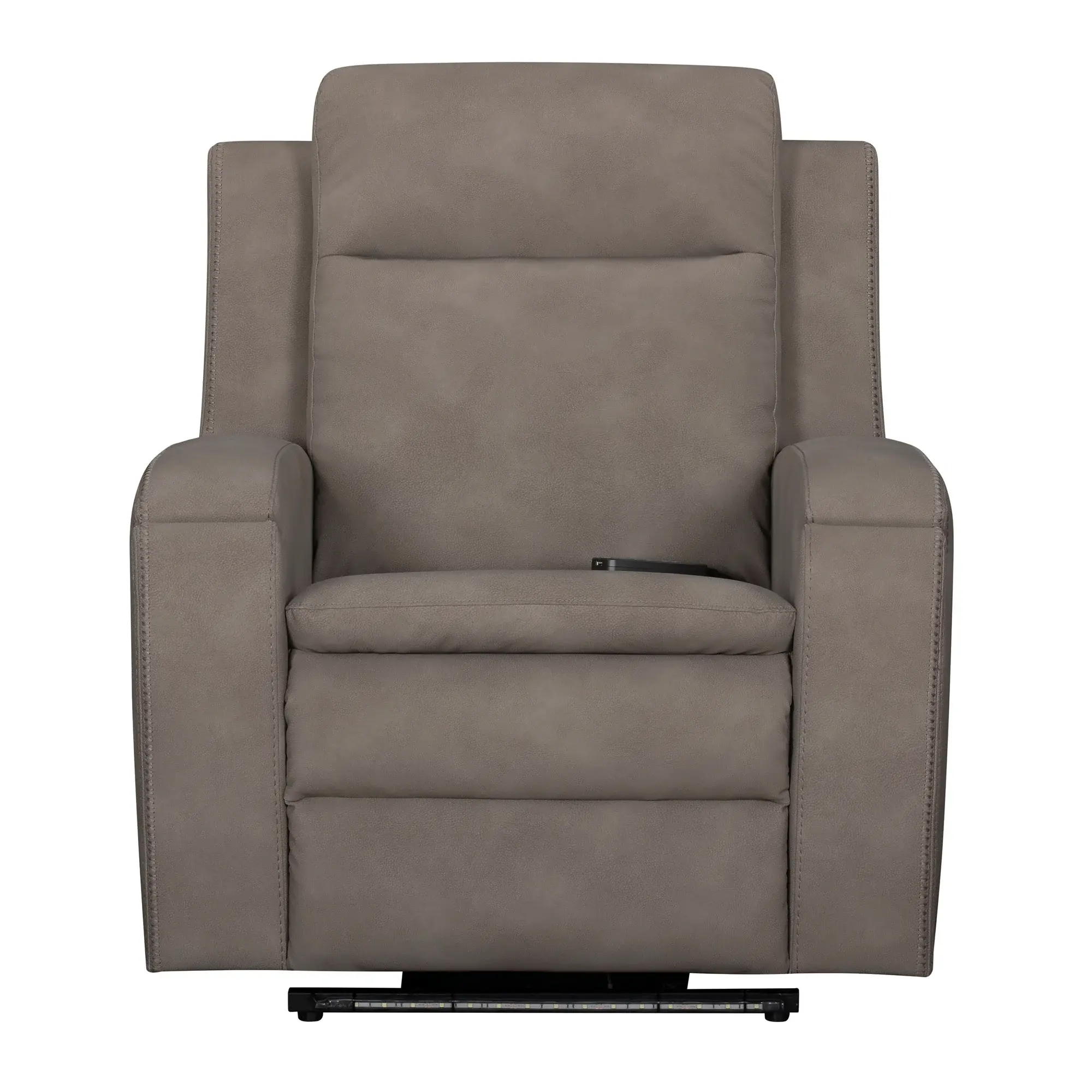 Armstrong Taupe Power Recliner with Heat and Massage-2