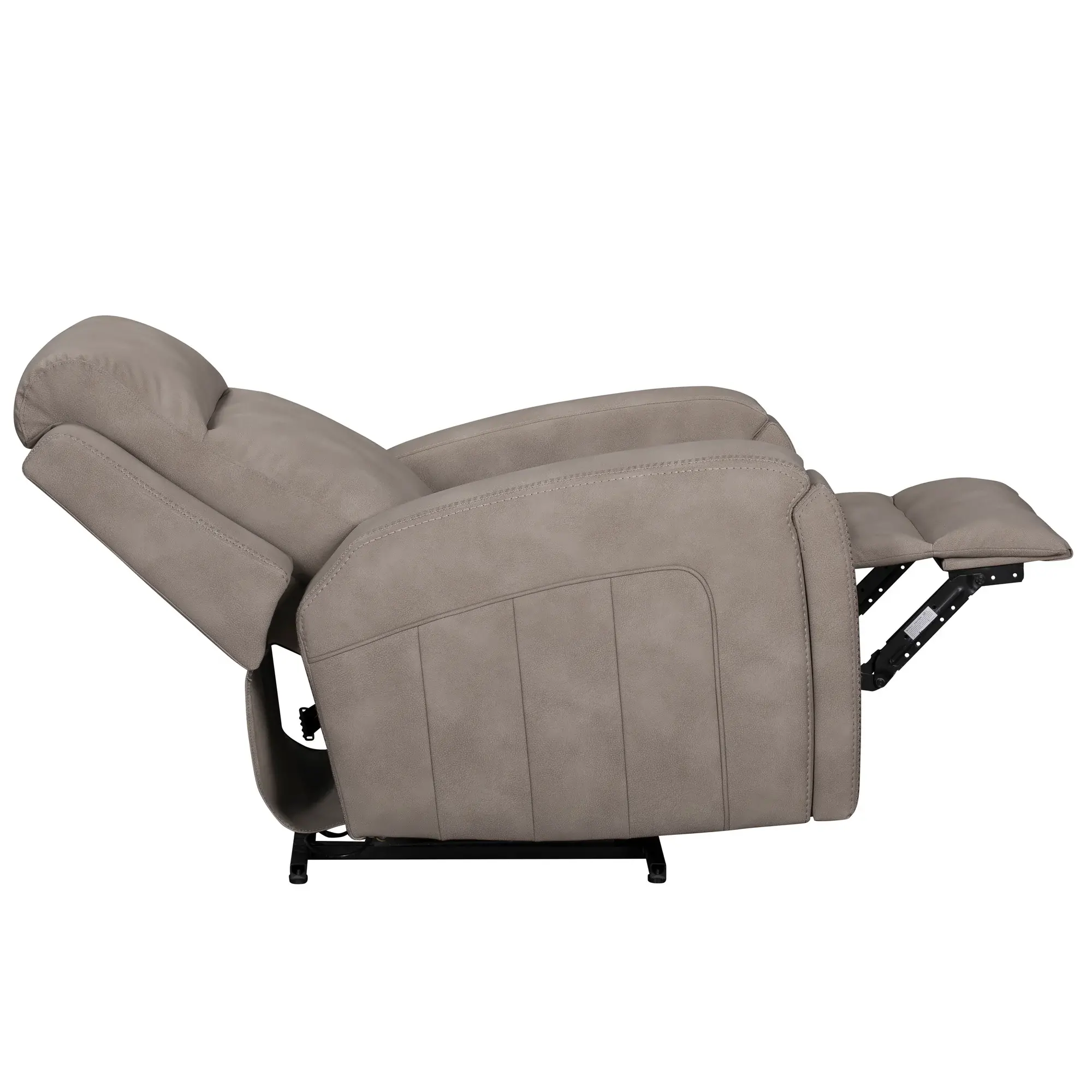 Armstrong Taupe Power Recliner with Heat and Massage-4