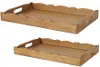Large Scalloped Wood Tray
