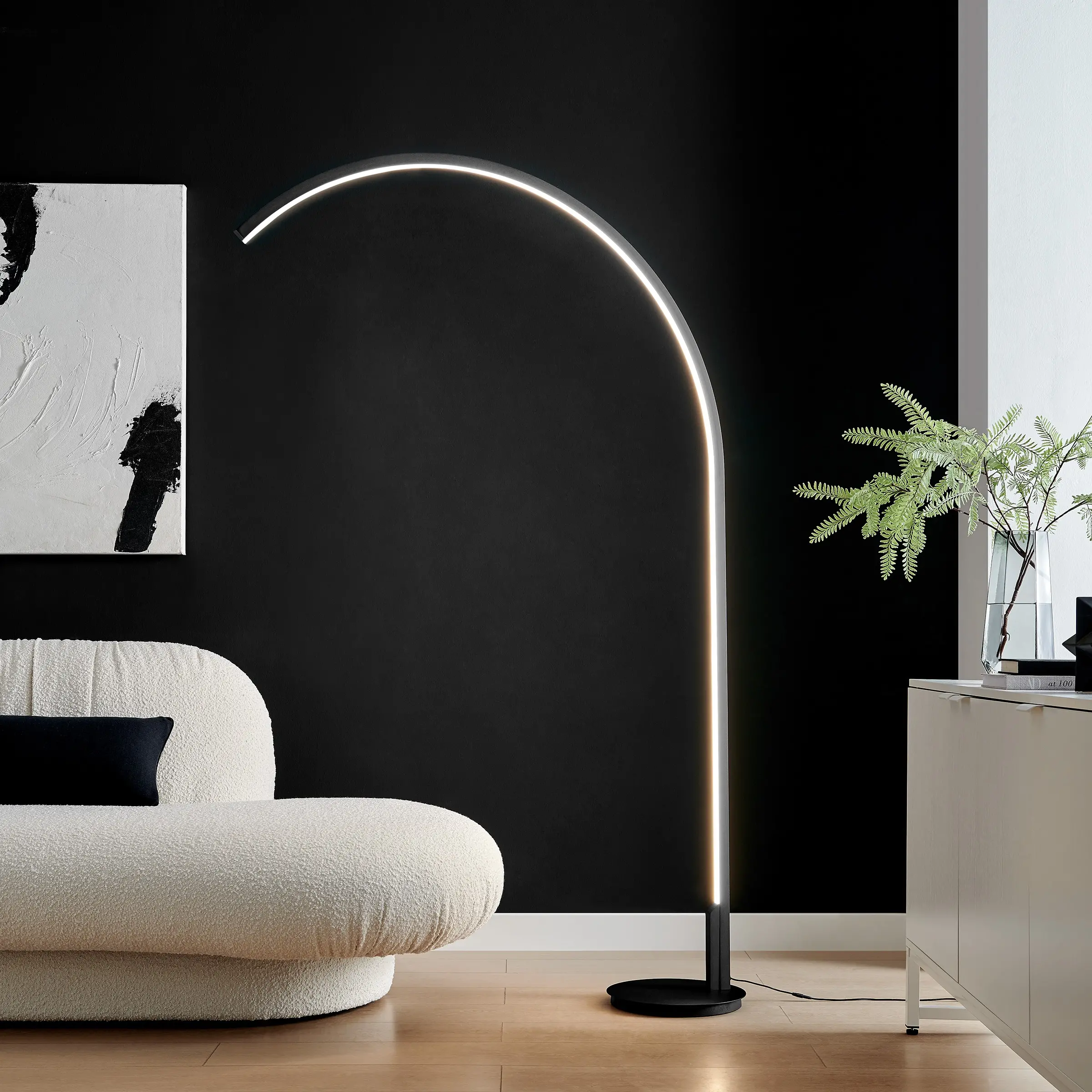 Black LED Circle Lamp-4