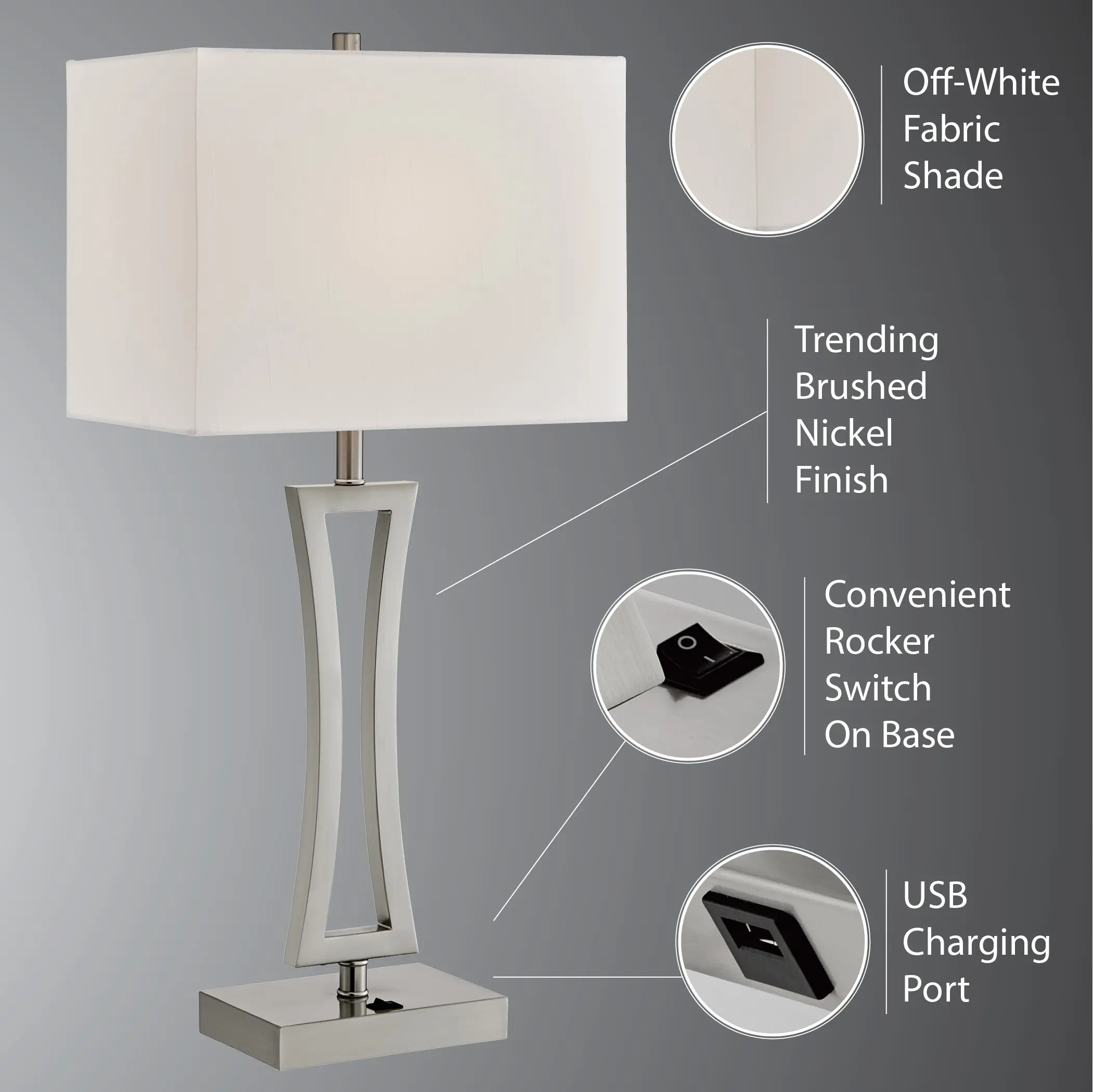 Brushed Nickel Table Lamp-5