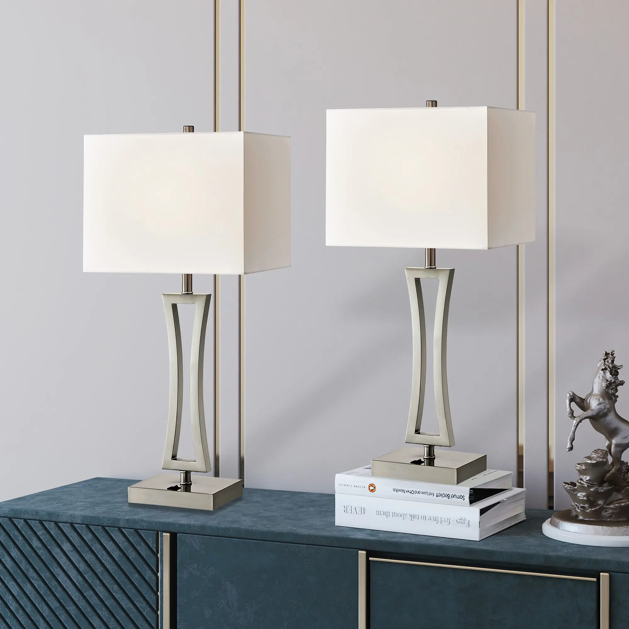Brushed Nickel Table Lamp-6