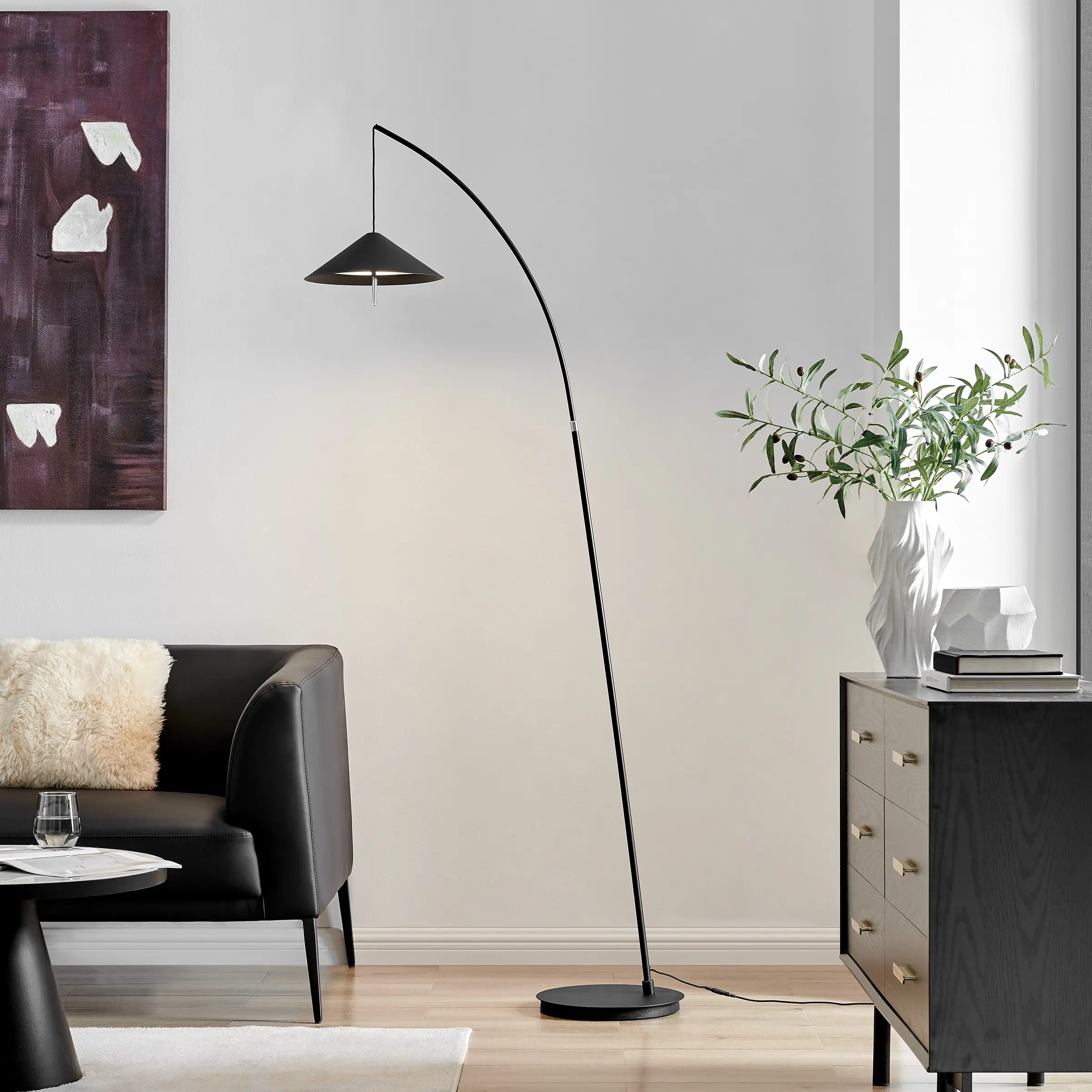 Black LED Floor Lamp-2
