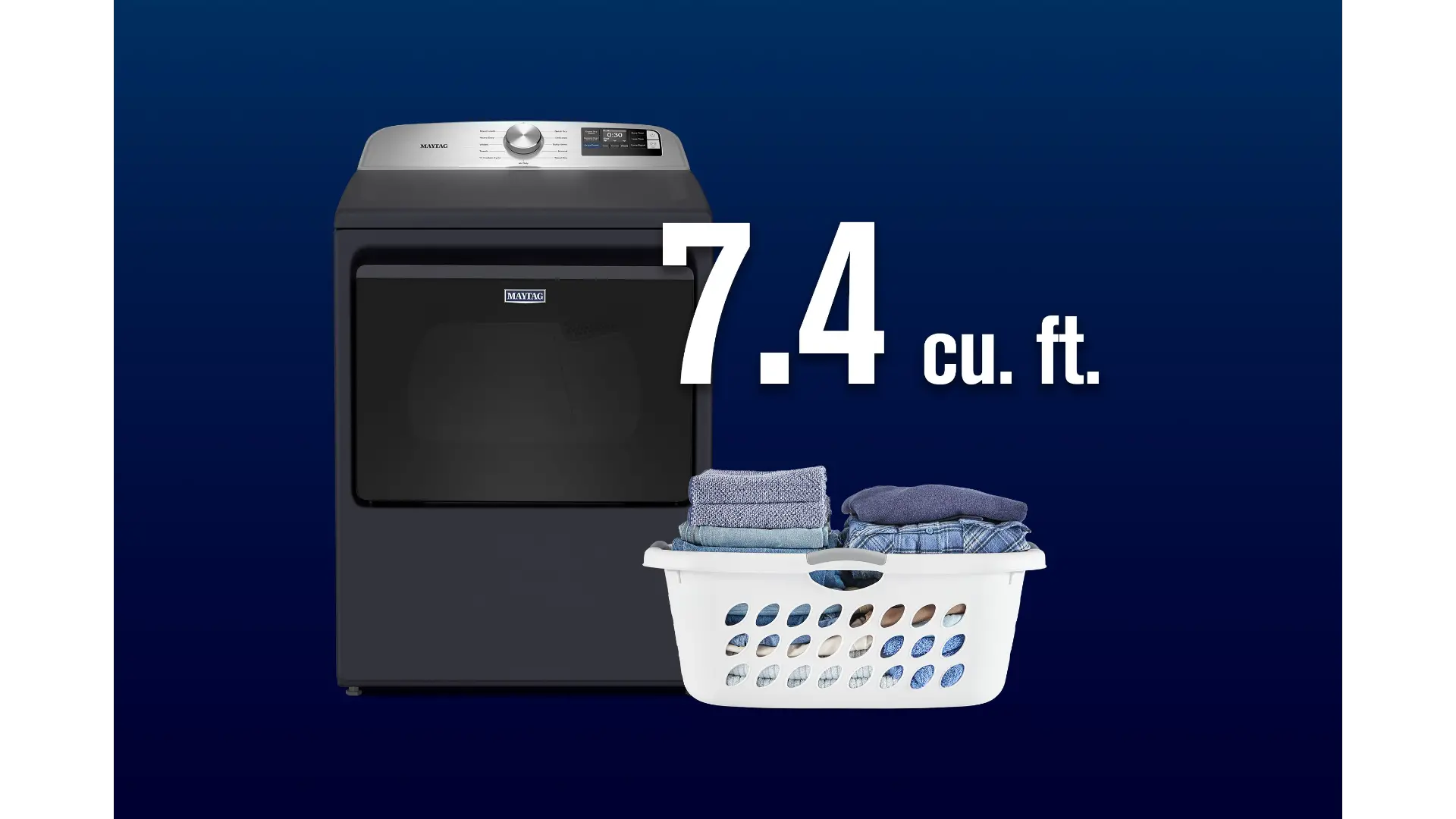 MED6205RF Maytag 7.4 Cu. Ft. Top Load Electric Dryer - Midnight Steel-10