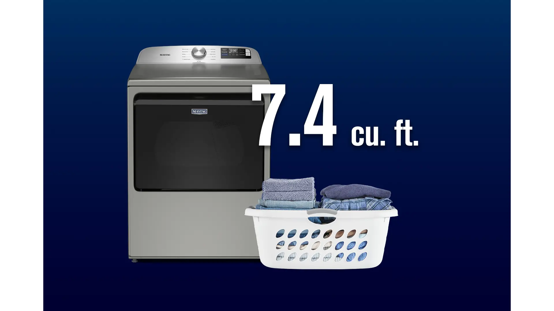 MED6205RR Maytag 7.4 Cu. Ft. Top Load Electric Dryer - Silver-8