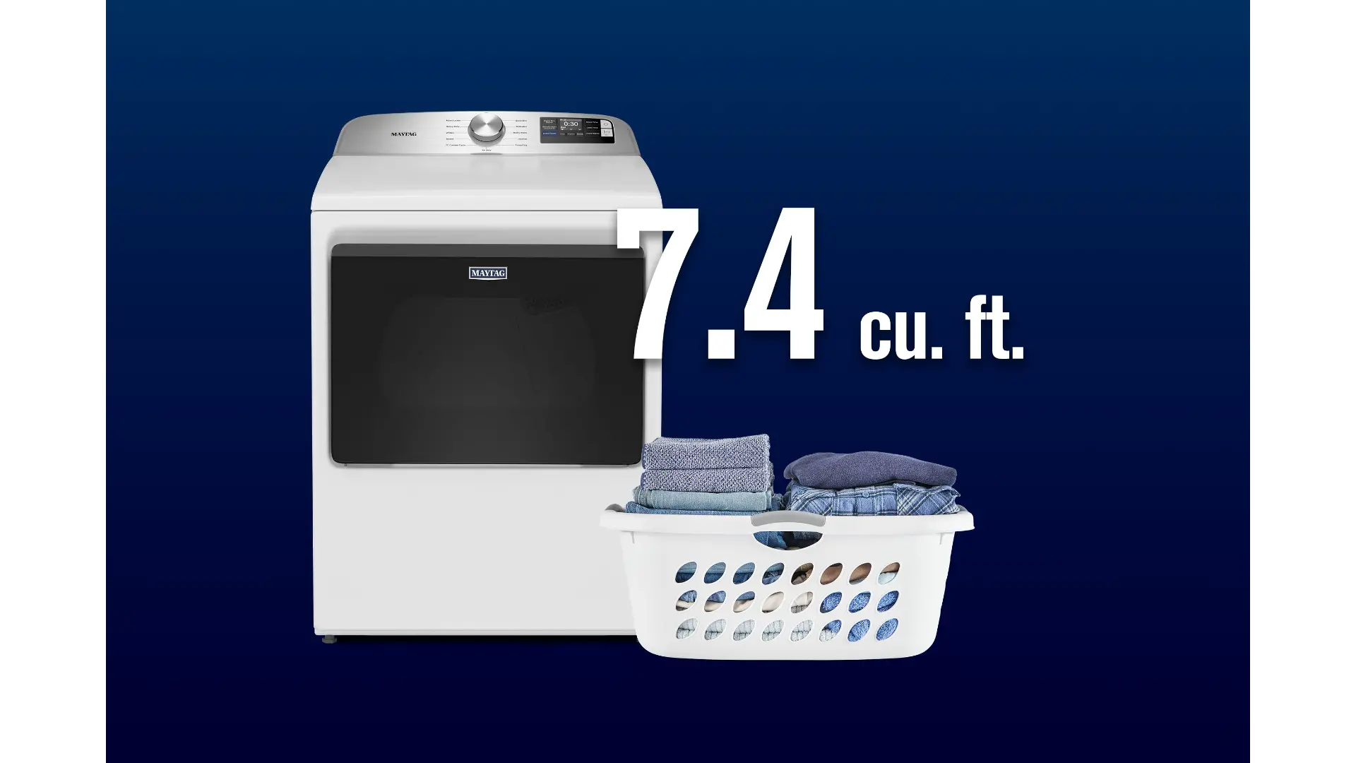 MED6205RW Maytag 7.4 Cu. Ft. Top Load Electric Dryer - White-10