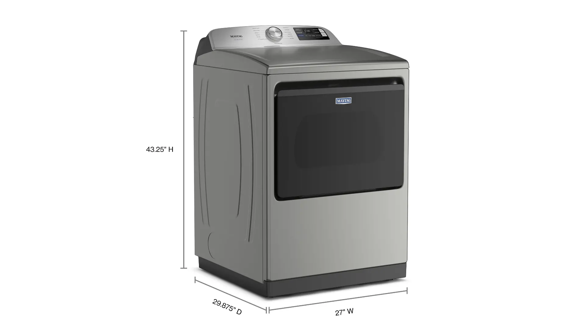 MED7205RR Maytag 7.4 Cu. Ft. Pet Pro Electric Dryer - Silver-3