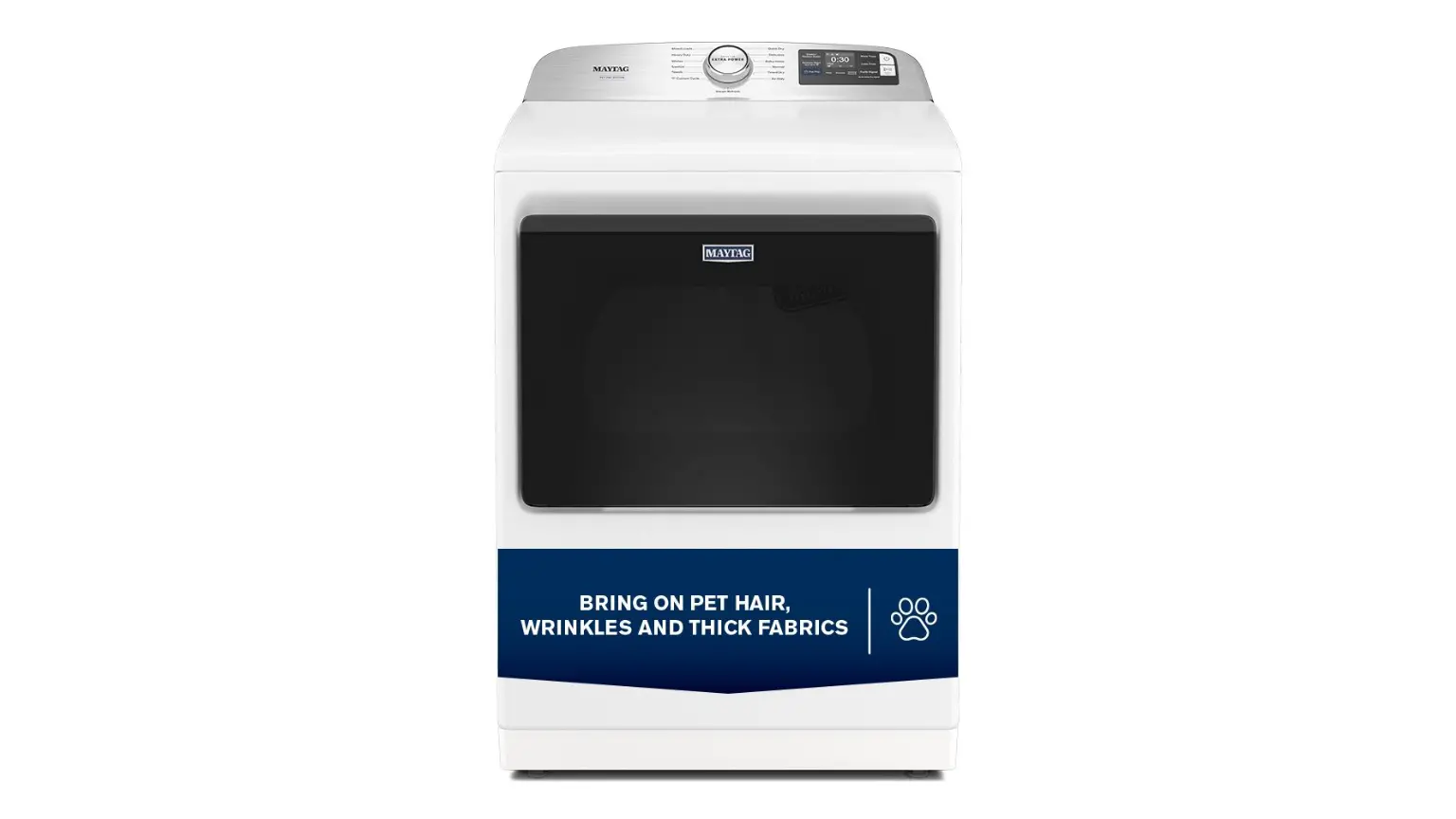 MED7205RW Maytag 7.4 Cu. Ft. Pet Pro Electric Dryer - White-2