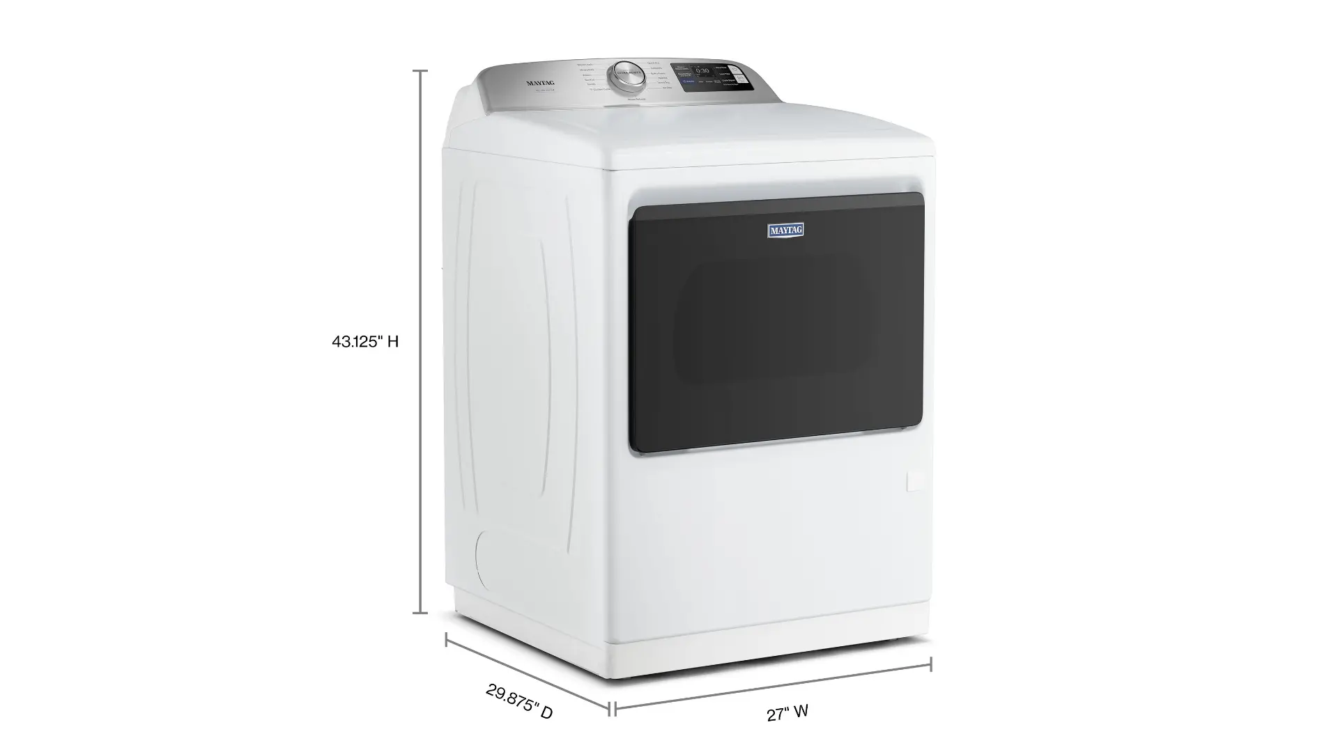 MED7205RW Maytag 7.4 Cu. Ft. Pet Pro Electric Dryer - White-3