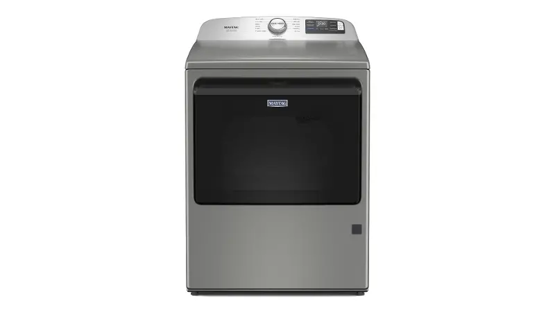 Maytag 7.4 Cu Ft Smart Front Load Electric Dryer - Silver