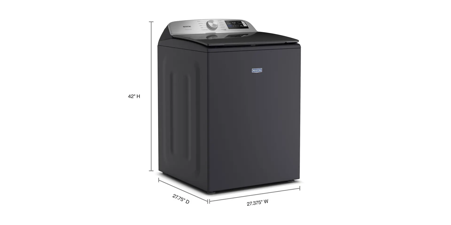 MTW6205RF Maytag 5.2 Cu Ft Top Load Washer with Agitator - Midnight Steel-3