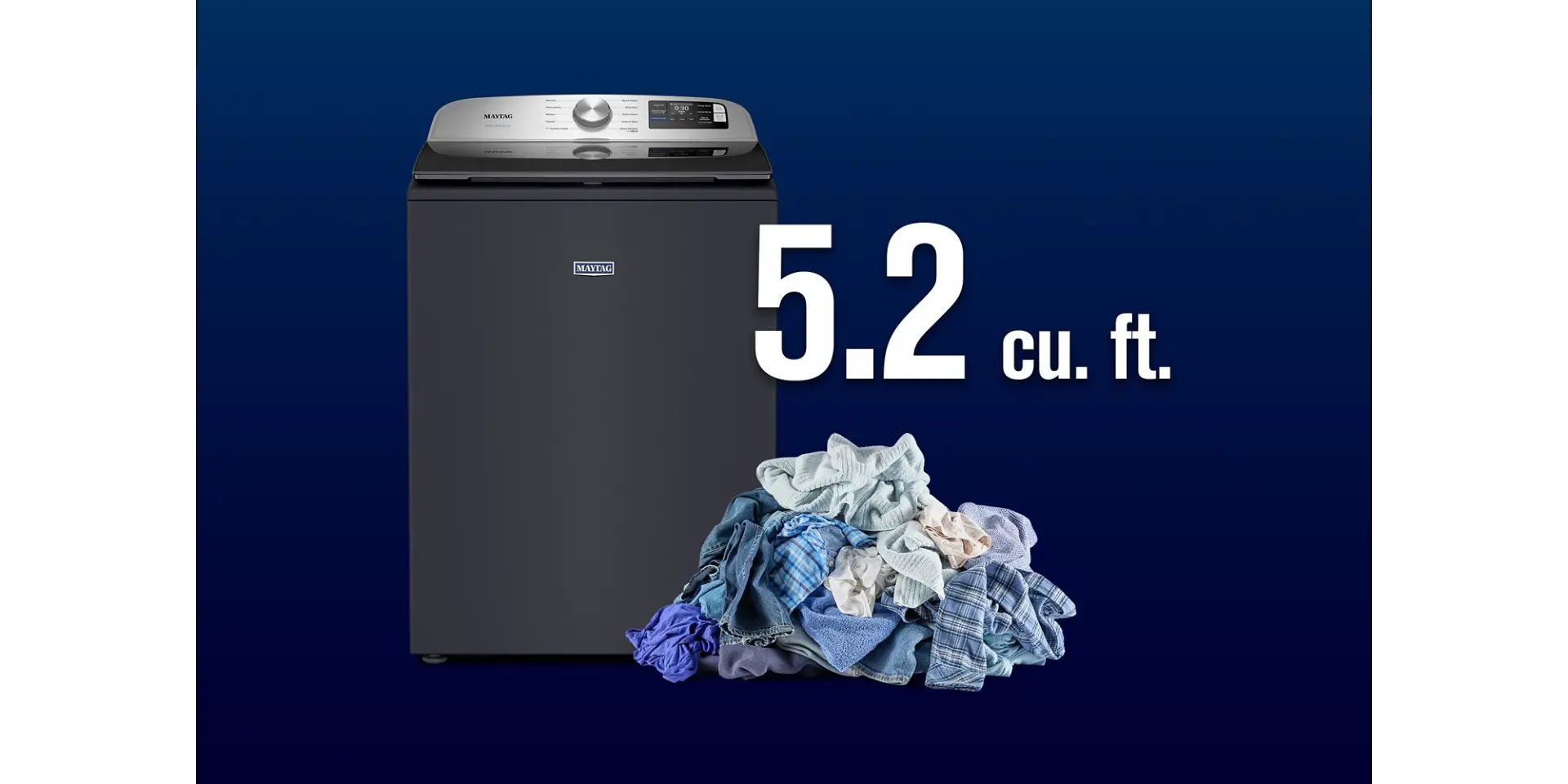 MTW6205RF Maytag 5.2 Cu Ft Top Load Washer with Agitator - Midnight Steel-9
