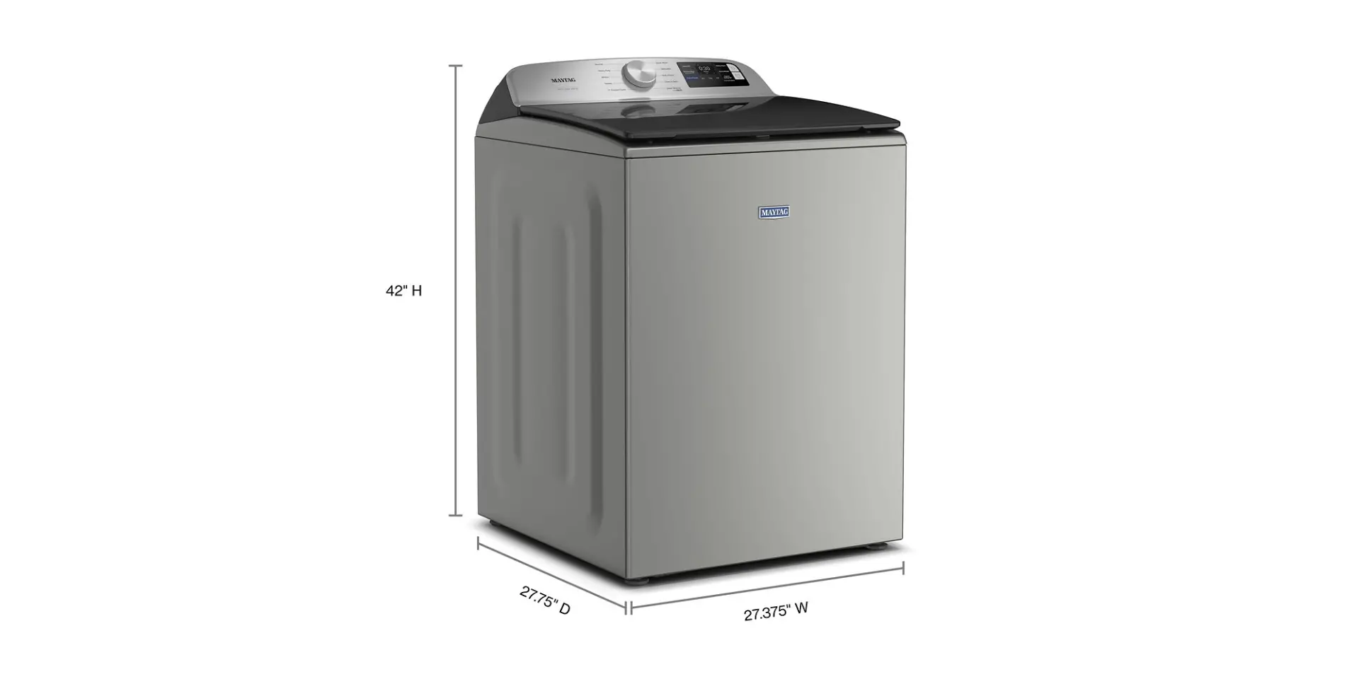 MTW6205RR Maytag 5.2 Cu Ft Top Load Washer with Agitator - Silver-3