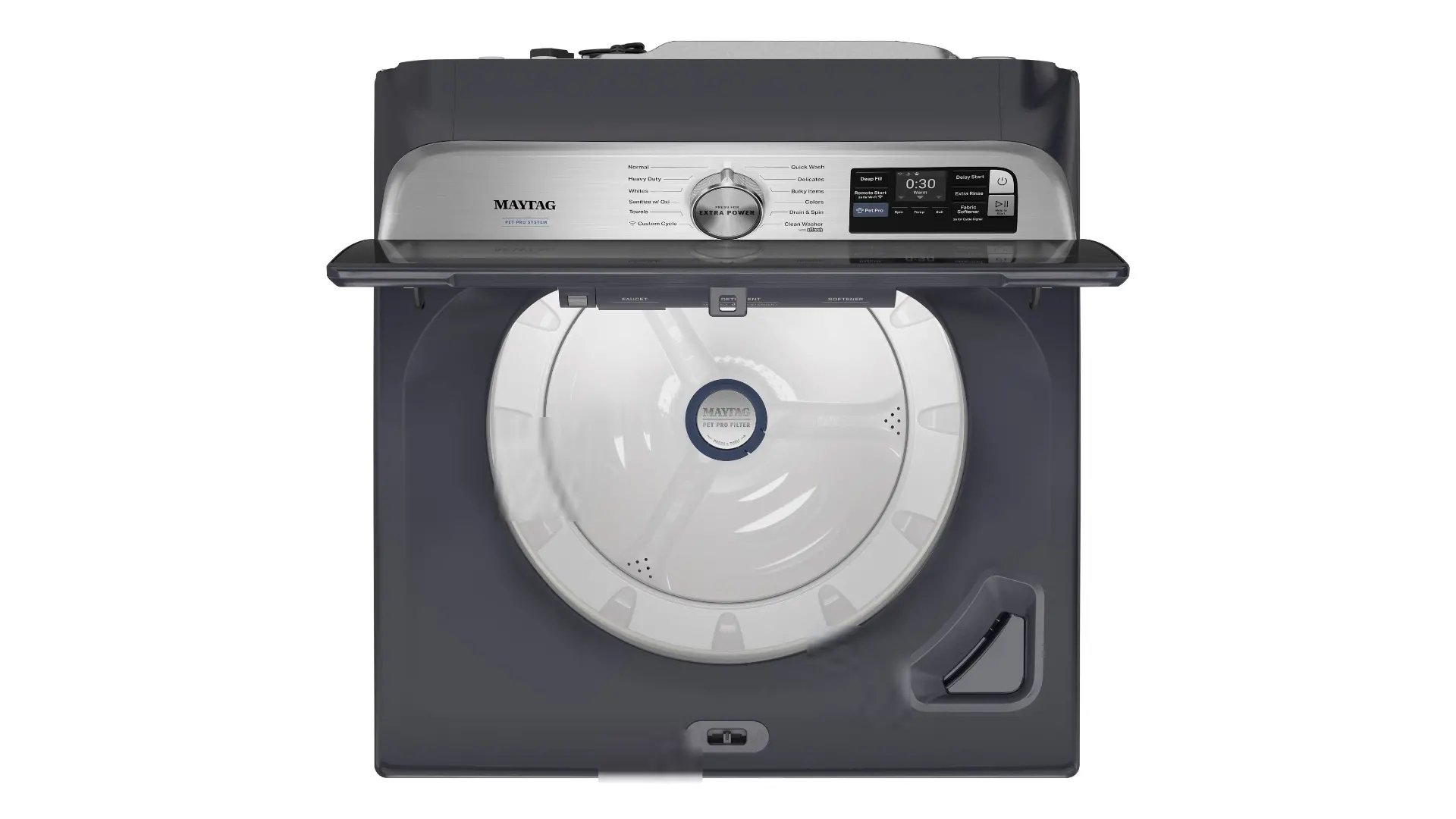 MTW7200RF Maytag 5.3 Cu Ft Pet Pro Top Load Impeller Washer - Midnight Steel-10