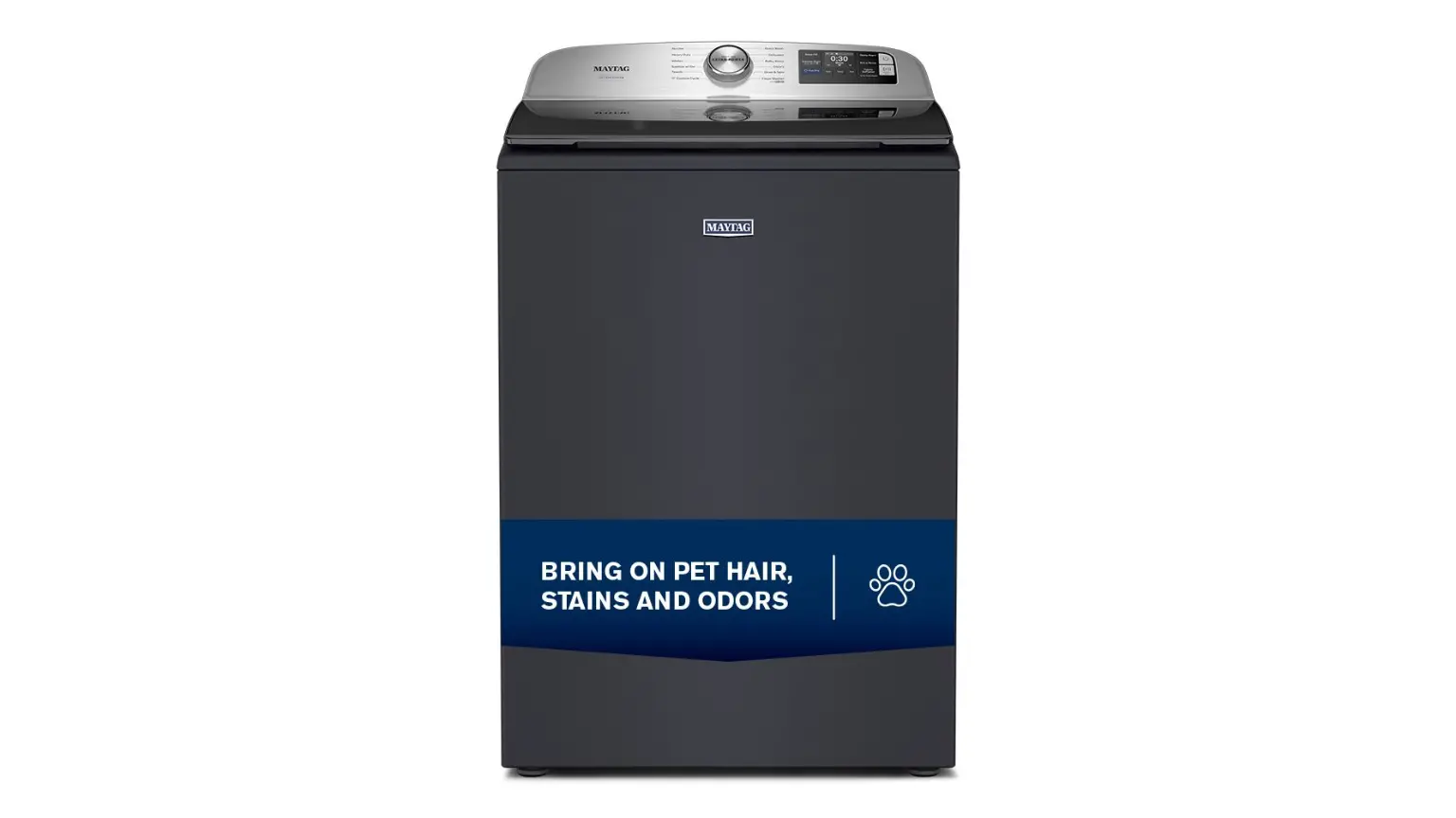 MTW7200RF Maytag 5.3 Cu Ft Pet Pro Top Load Impeller Washer - Midnight Steel-2