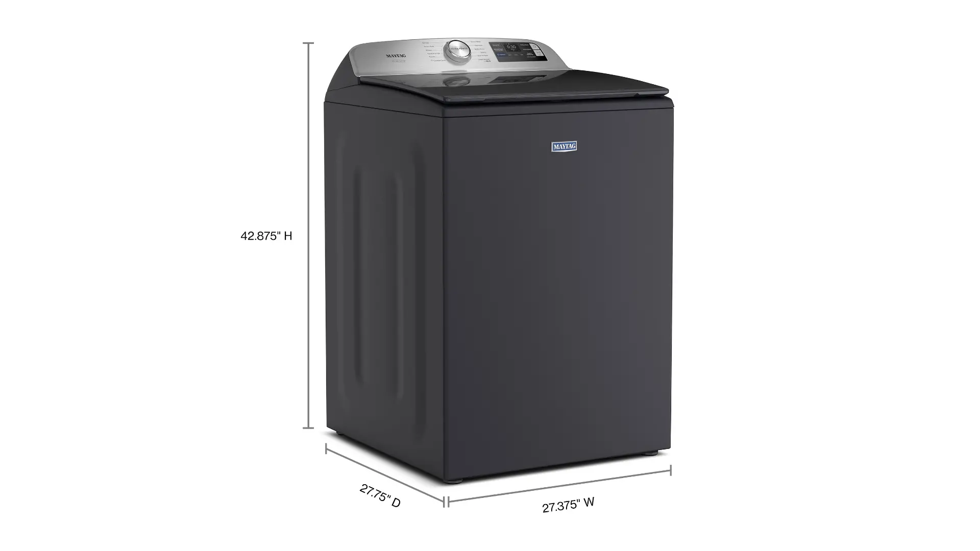 MTW7200RF Maytag 5.3 Cu Ft Pet Pro Top Load Impeller Washer - Midnight Steel-3