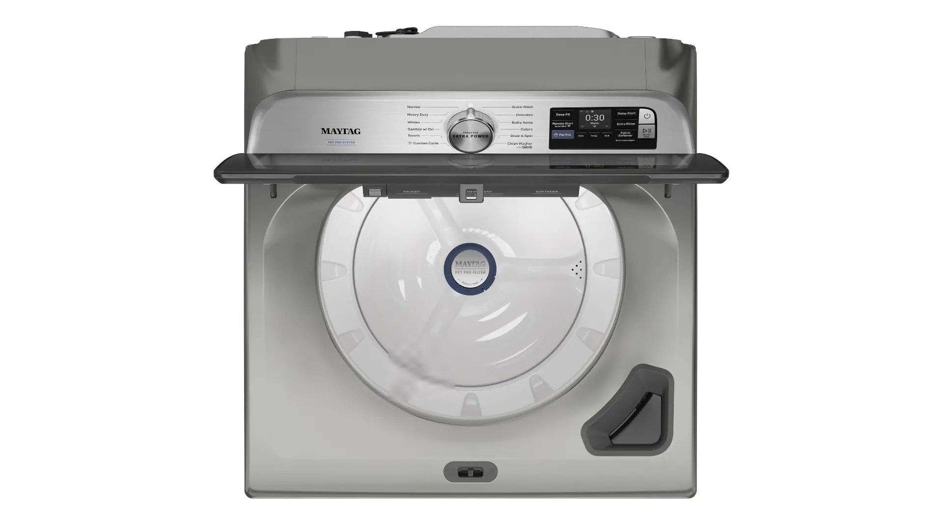 MTW7200RR Maytag 5.3 Cu Ft Pet Pro Top Load Impeller Washer - Silver-10