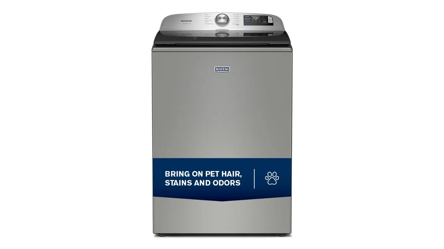 MTW7200RR Maytag 5.3 Cu Ft Pet Pro Top Load Impeller Washer - Silver-2