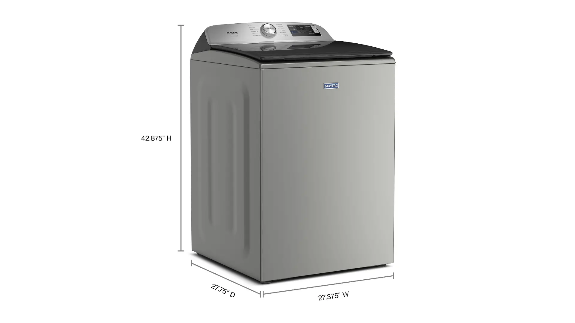 MTW7200RR Maytag 5.3 Cu Ft Pet Pro Top Load Impeller Washer - Silver-3