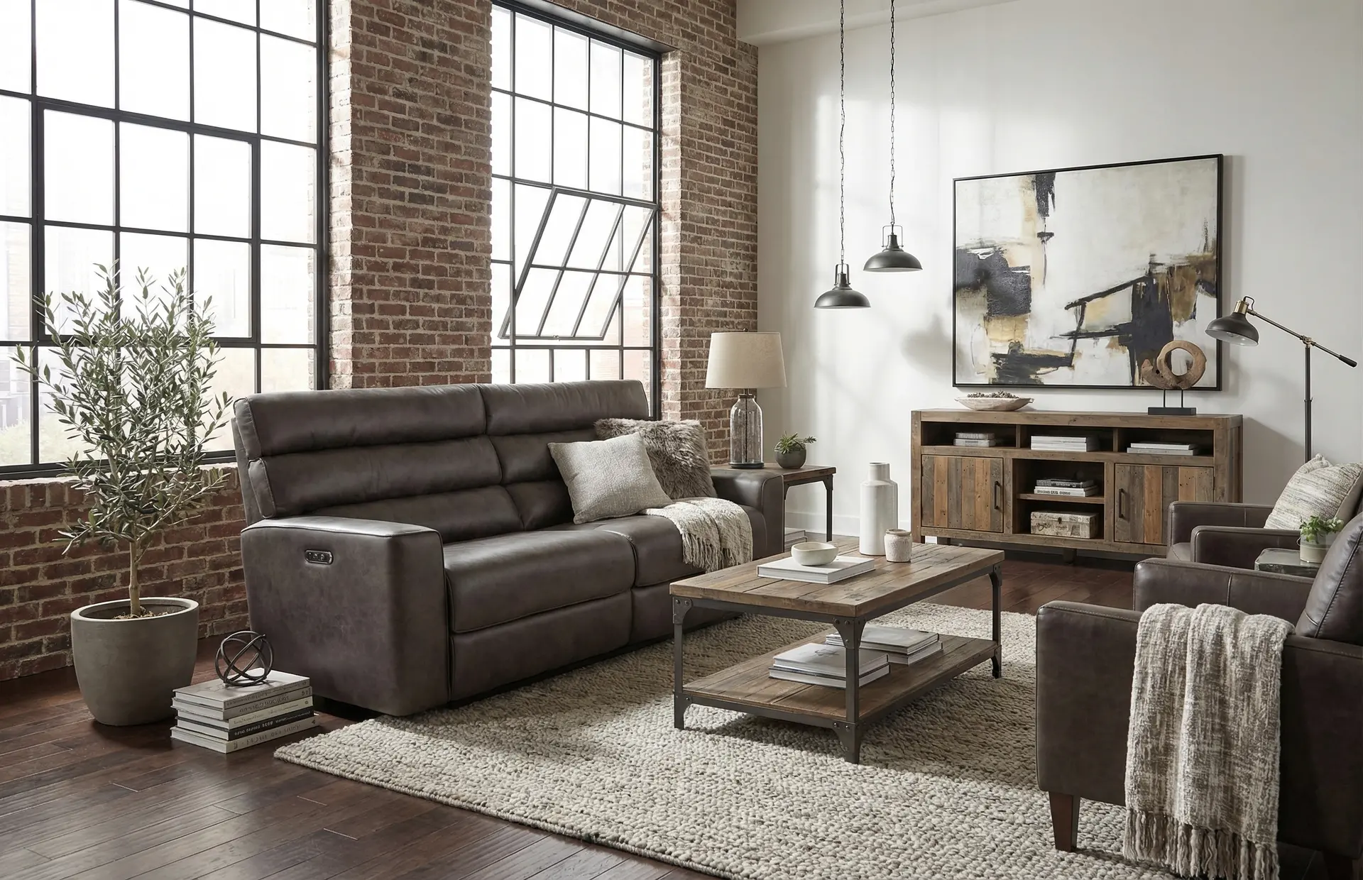 Killian Dark Brown Power Reclining Sofa-12