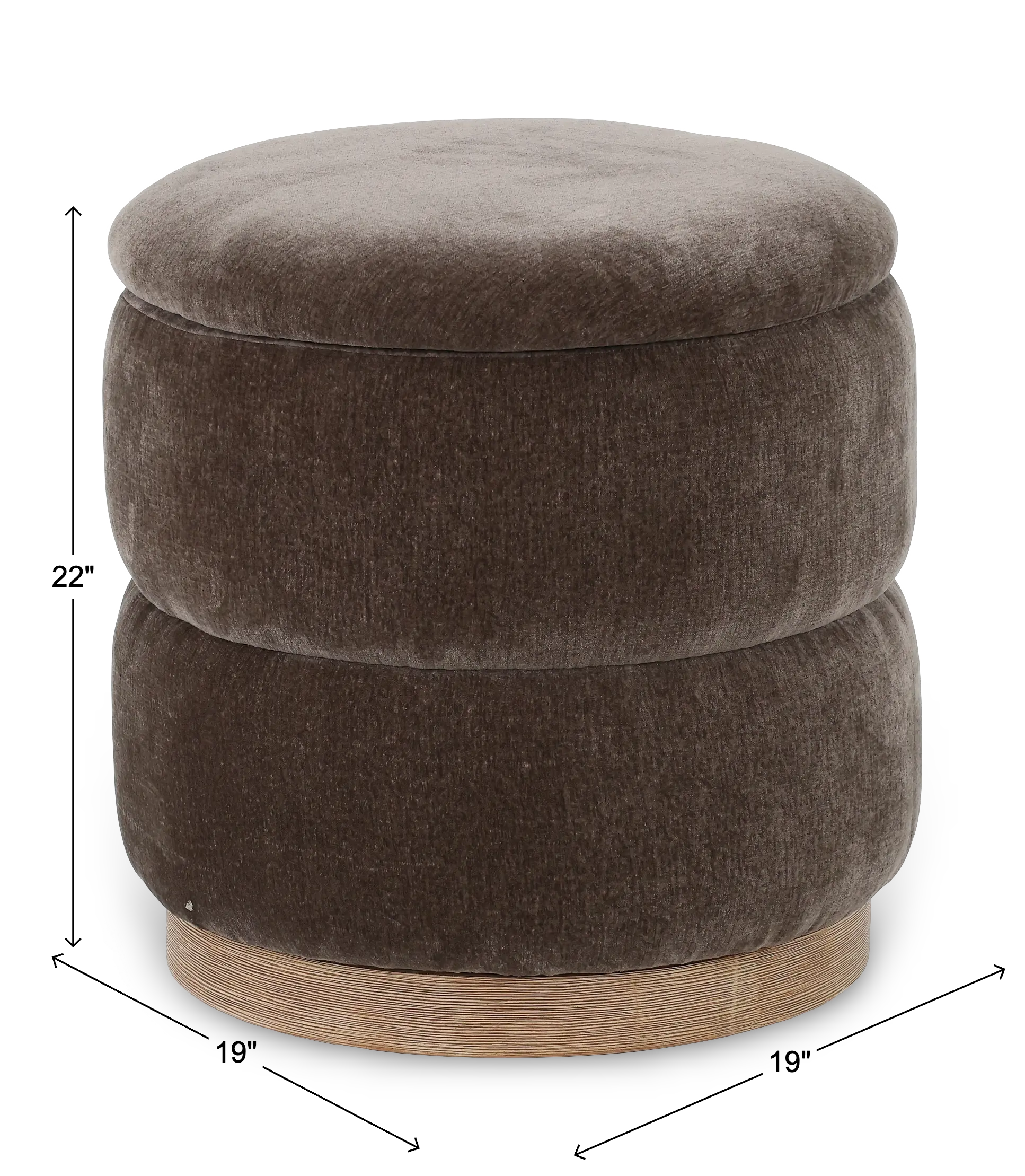 Latte Ottoman with Storage Tray-3