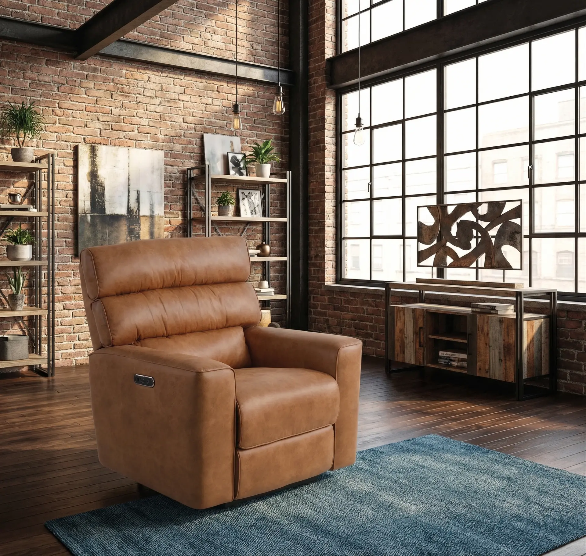 Killian Saddle Brown Power Recliner-10