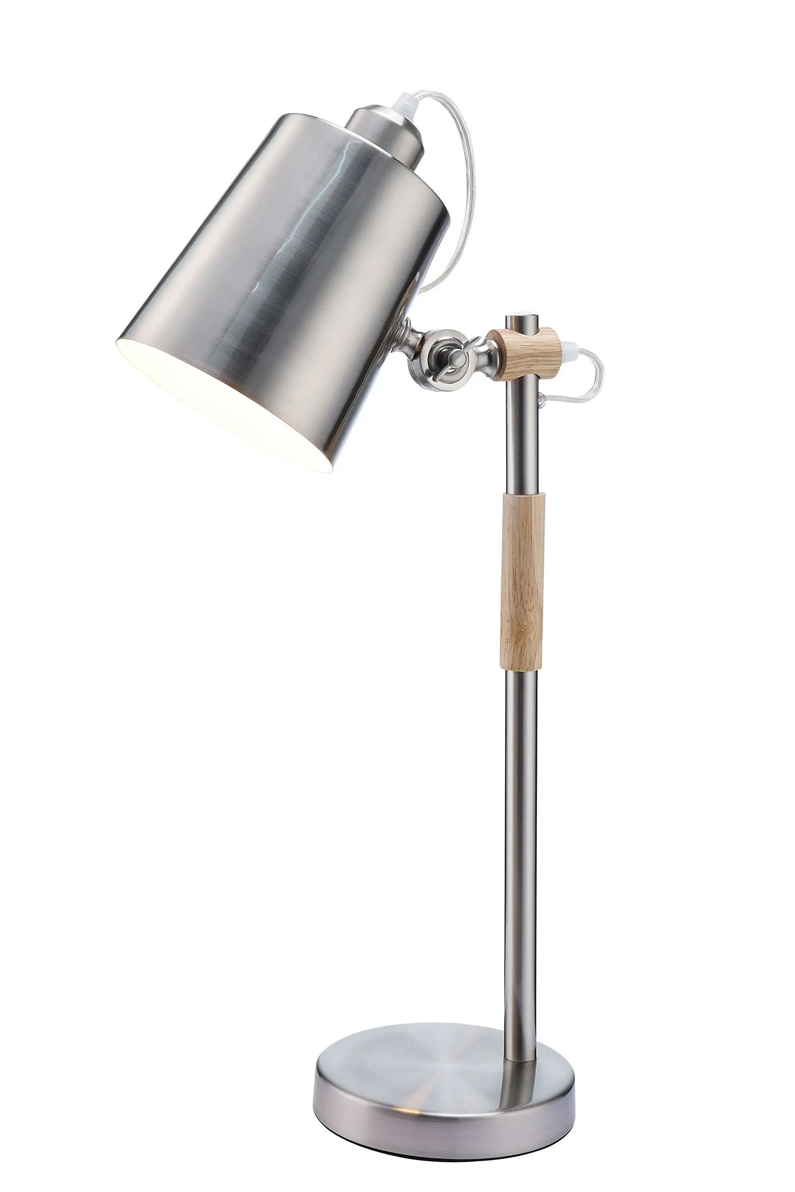 M3092SN Nickel Wood Trim Table Lamp-1