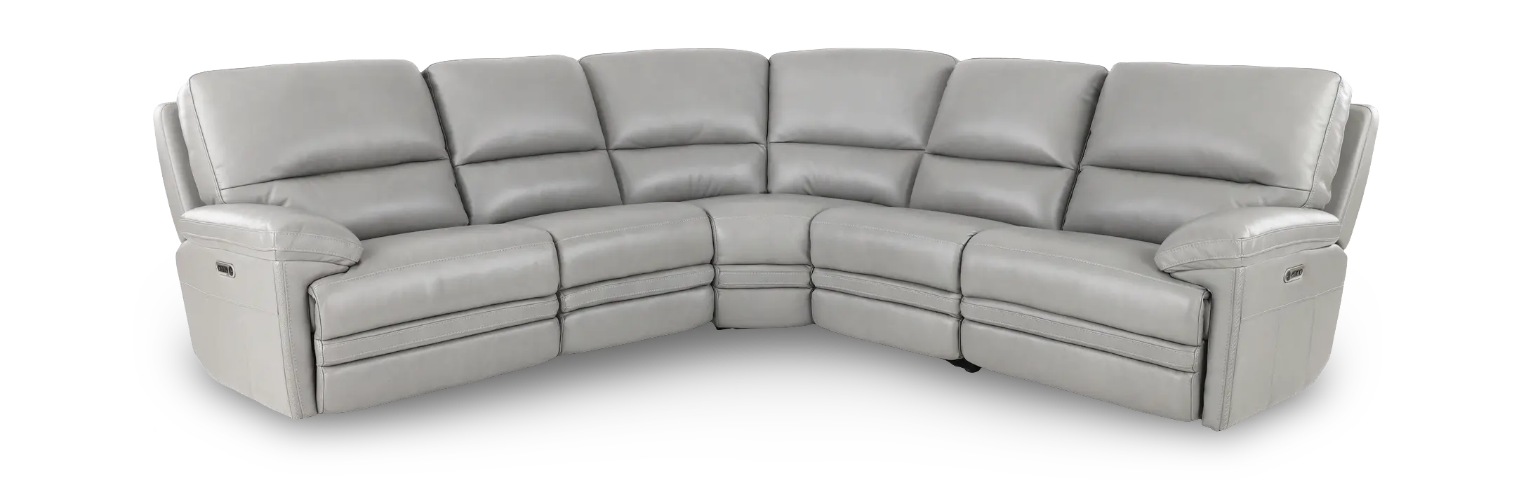 David Gray 5-Piece Power Reclining Sectional with Power Headrest and Lumbar-1