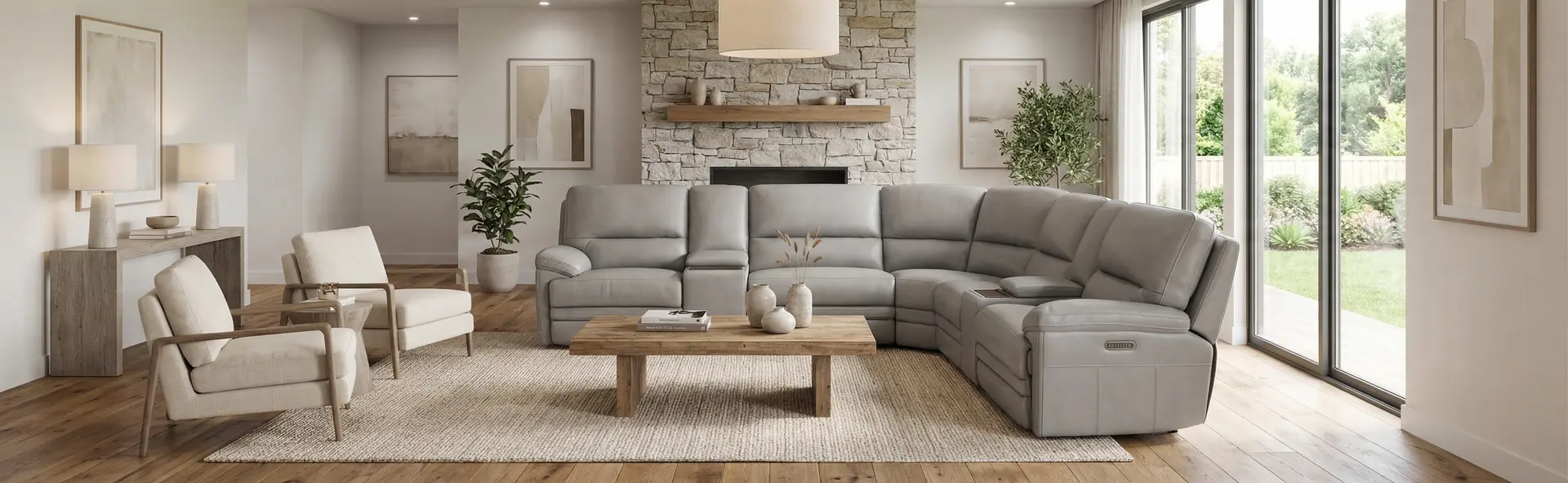 David Gray 6-Piece Power Reclining Sectional with Power Headrest and Lumbar-2