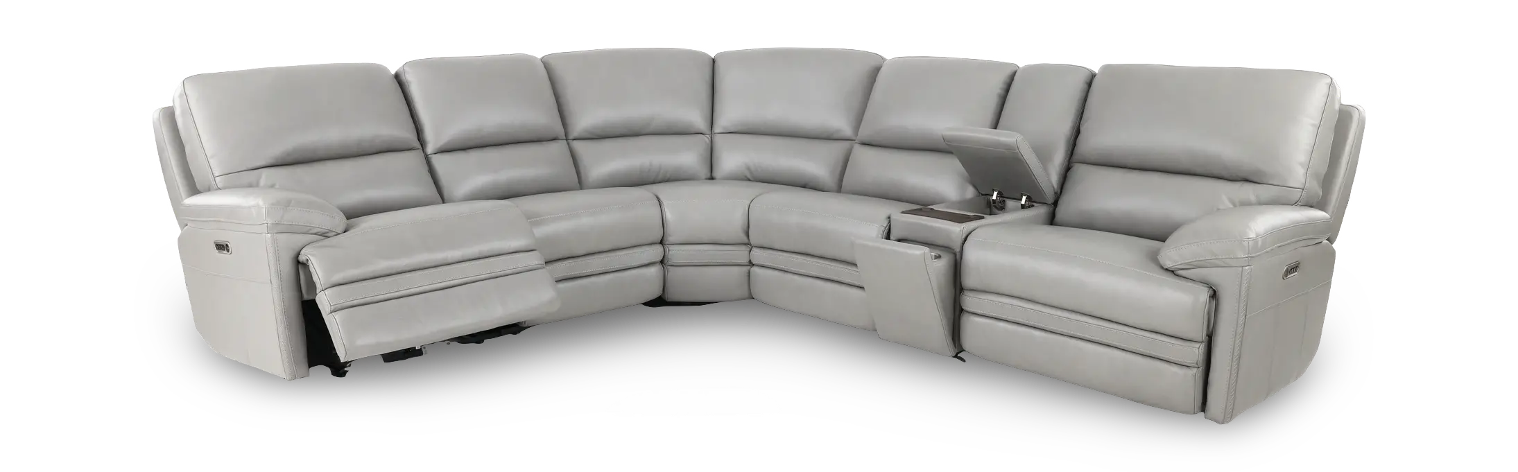 David Gray 6-Piece Power Reclining Sectional with Power Headrest and Lumbar-3