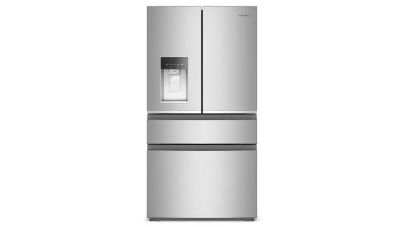Whirlpool 22 Cu Ft French Door 4-Door Refrigerator - Counter Depth Stainless Steel