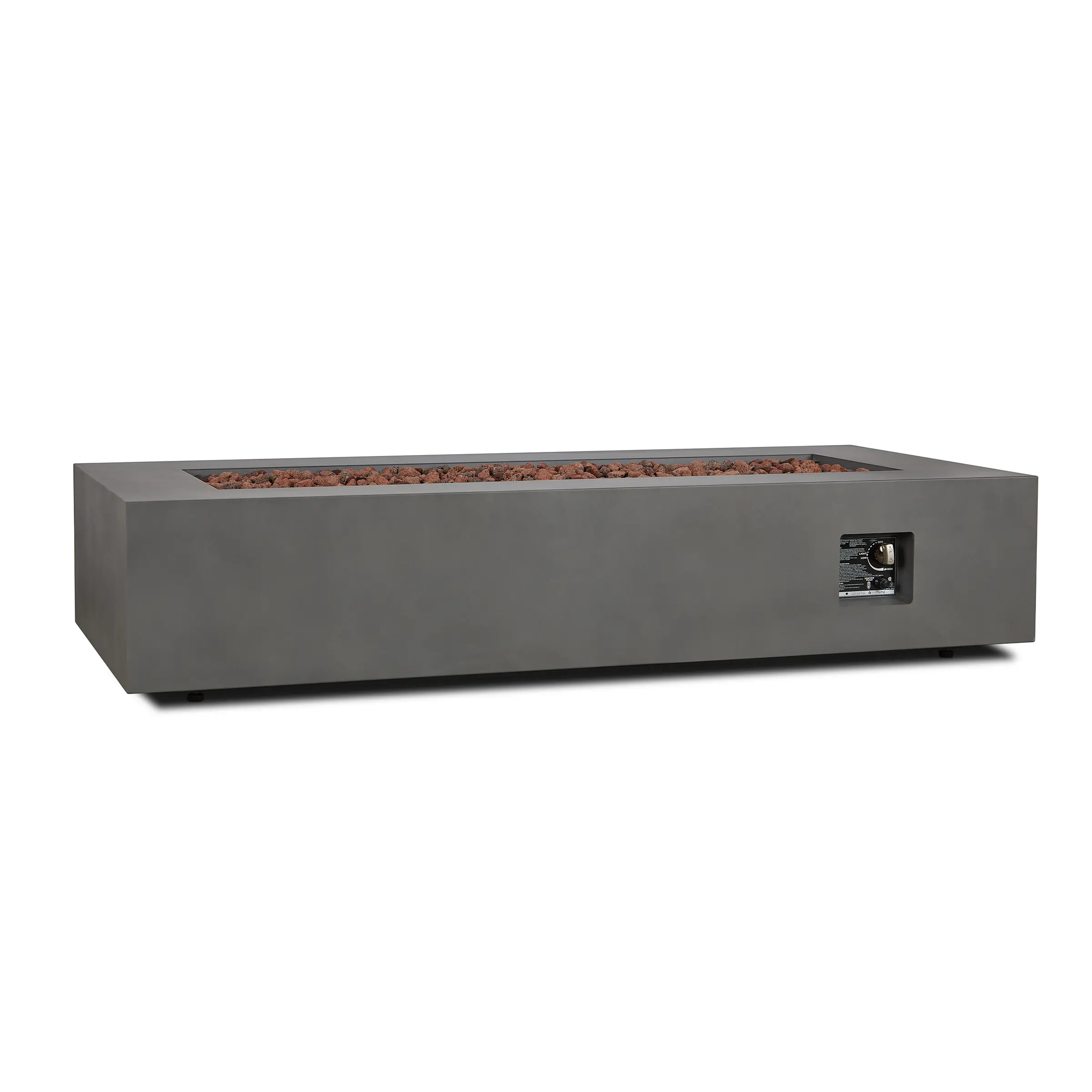 C9814LP-WSLT Aegean 70 Rectangle Gas Fire Pit Table in Weathered Slate-11