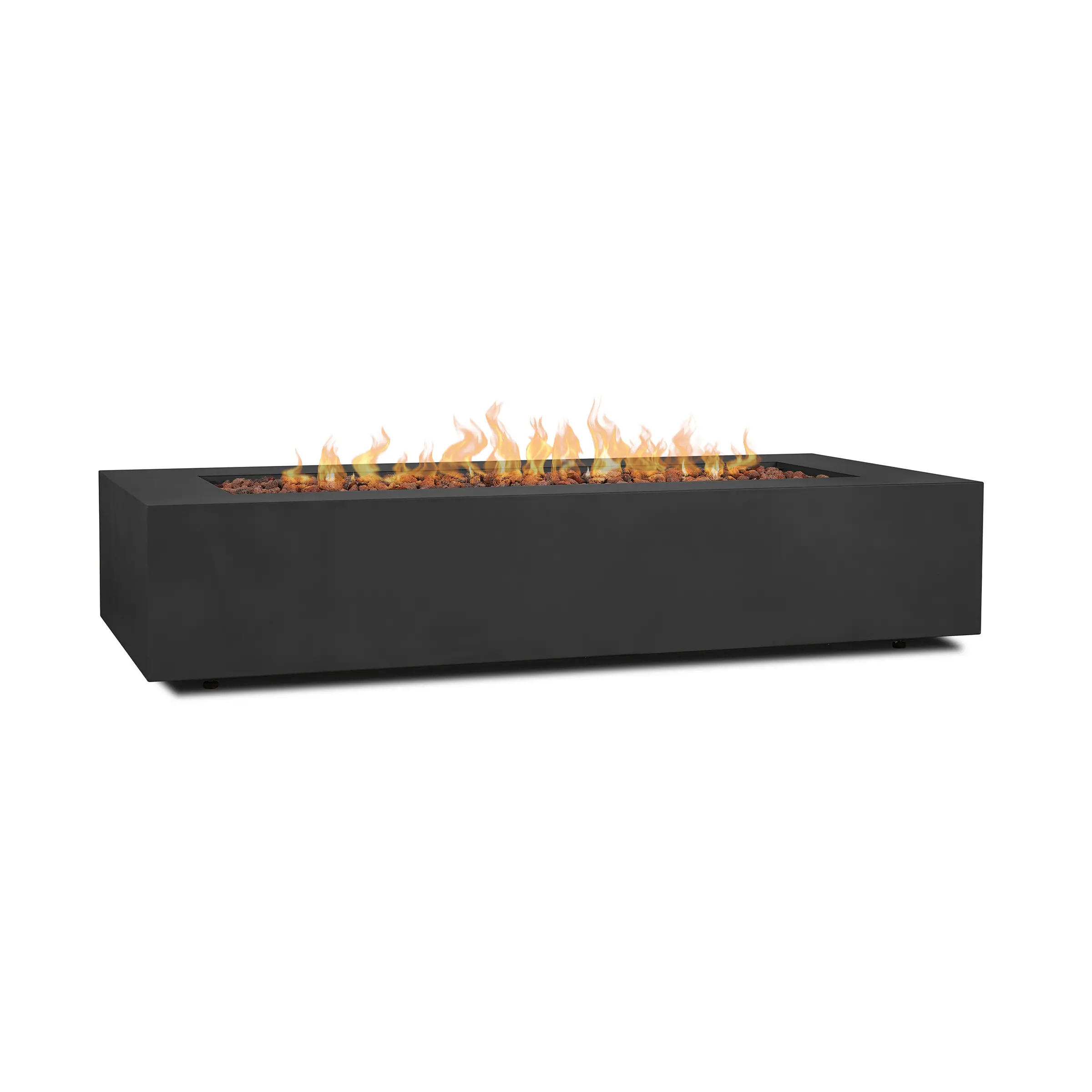 C9814LP-BLK Aegean 70 Rectangle Gas Fire Pit Table in Black-4