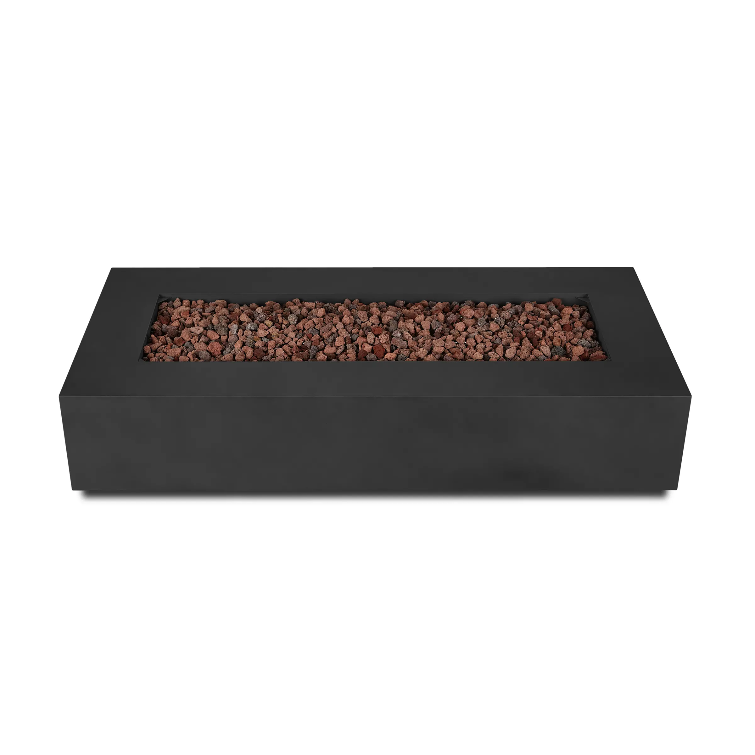 C9814LP-BLK Aegean 70 Rectangle Gas Fire Pit Table in Black-5
