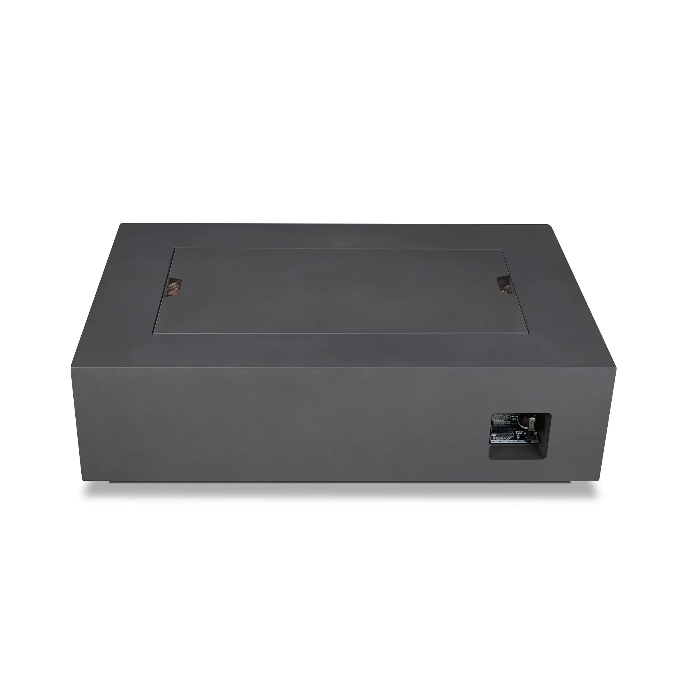 C9813LP-WSLT Aegean 50 Rectangle Gas Fire Pit Table in Weathered Slate-10