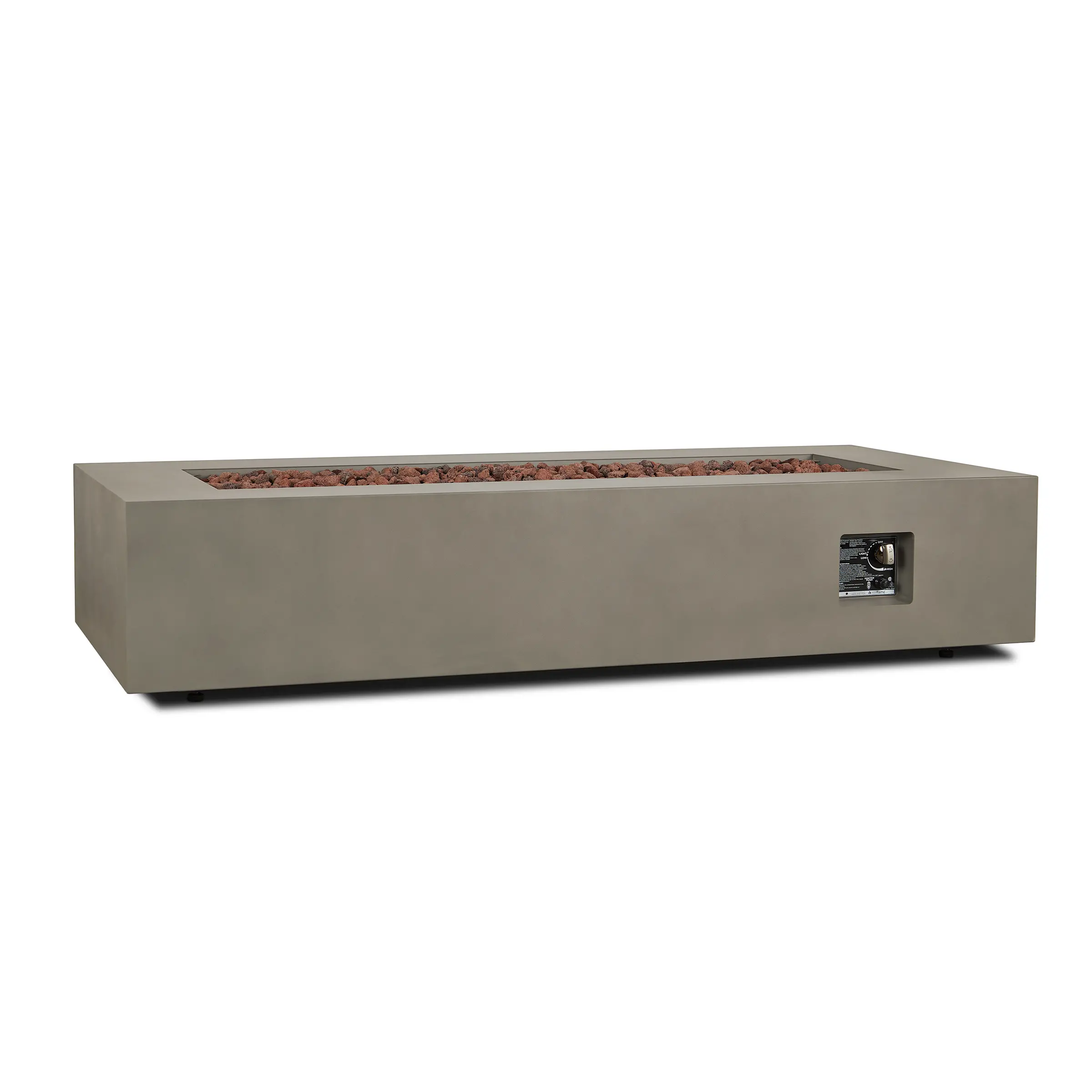 C9814LP-MGRY Aegean 70 Rectangle Gas Fire Pit Table in Mist Gray-9