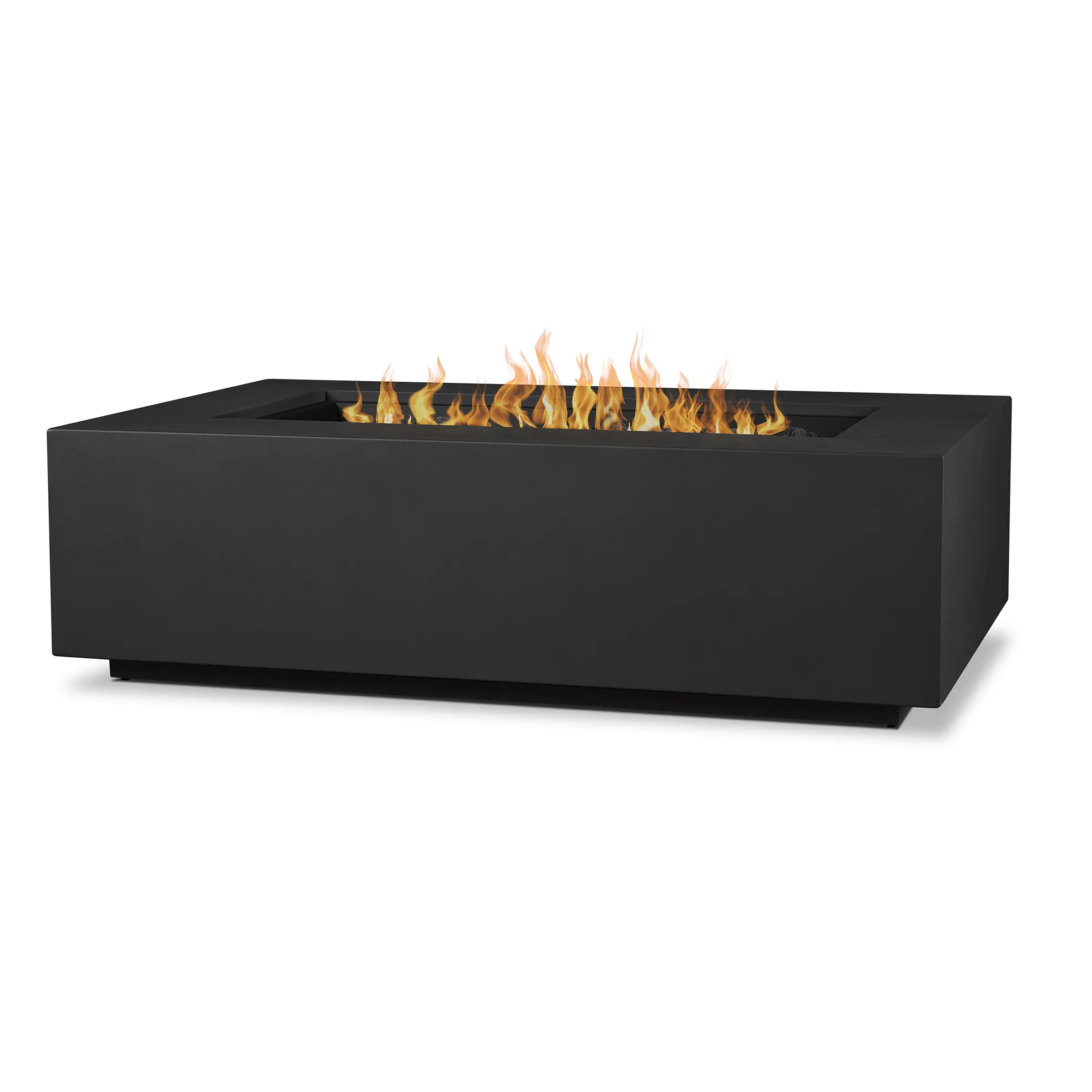 C9813LP-BLK Aegean 50 Rectangle Gas Fire Pit Table in Black-1