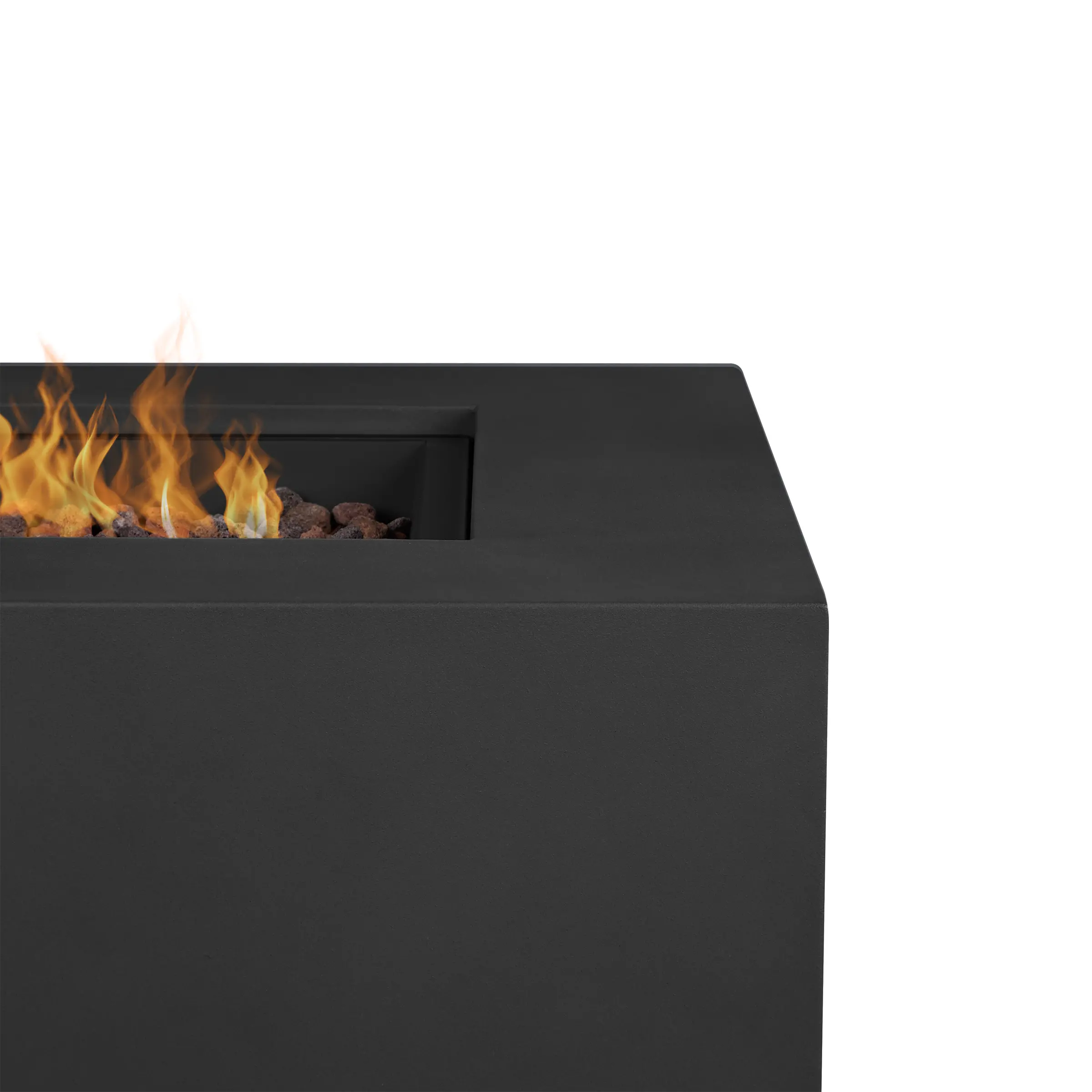 C9813LP-BLK Aegean 50 Rectangle Gas Fire Pit Table in Black-8