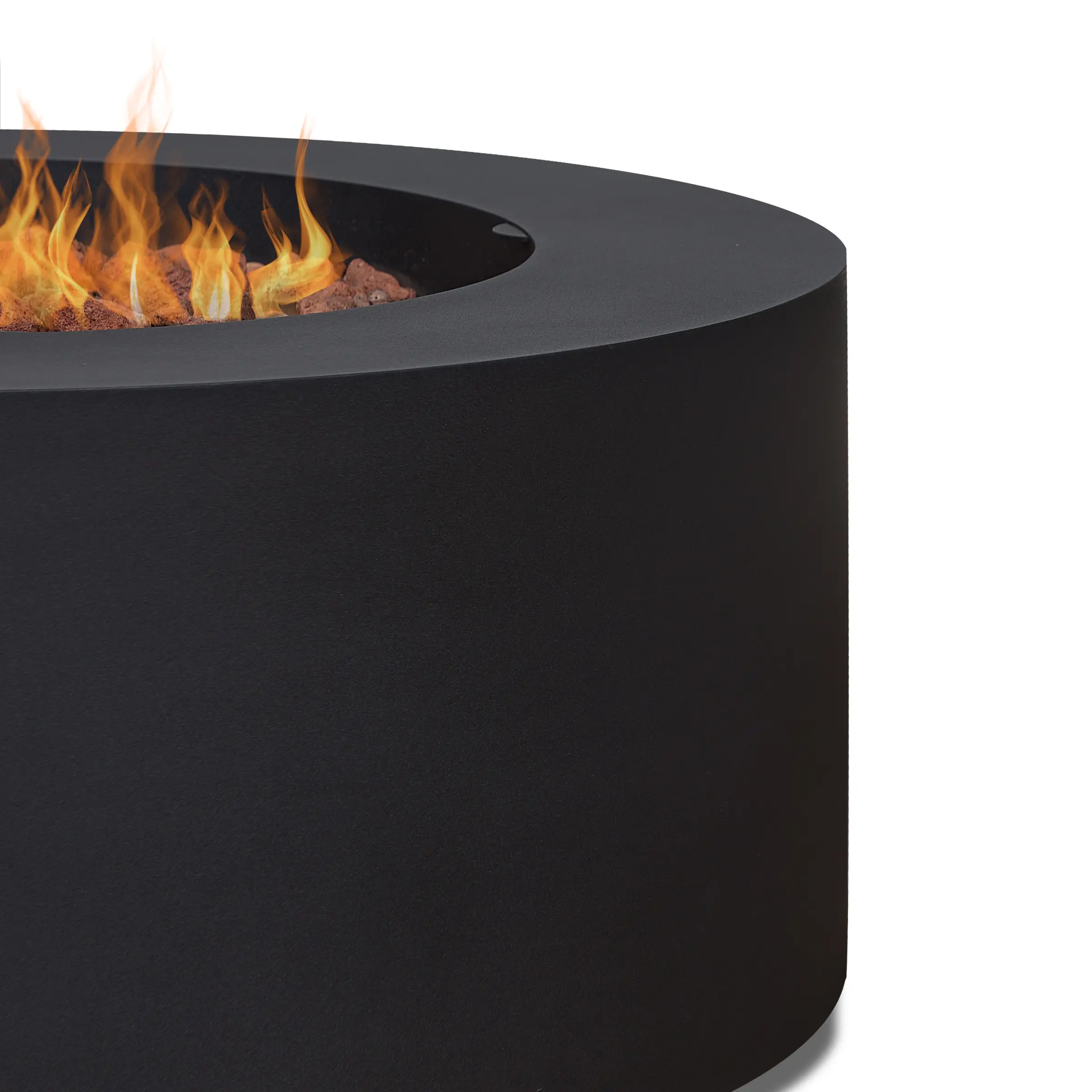 C9815LP-BLK Aegean 36 Round Steel Gas Fire Pit Table in Black-10