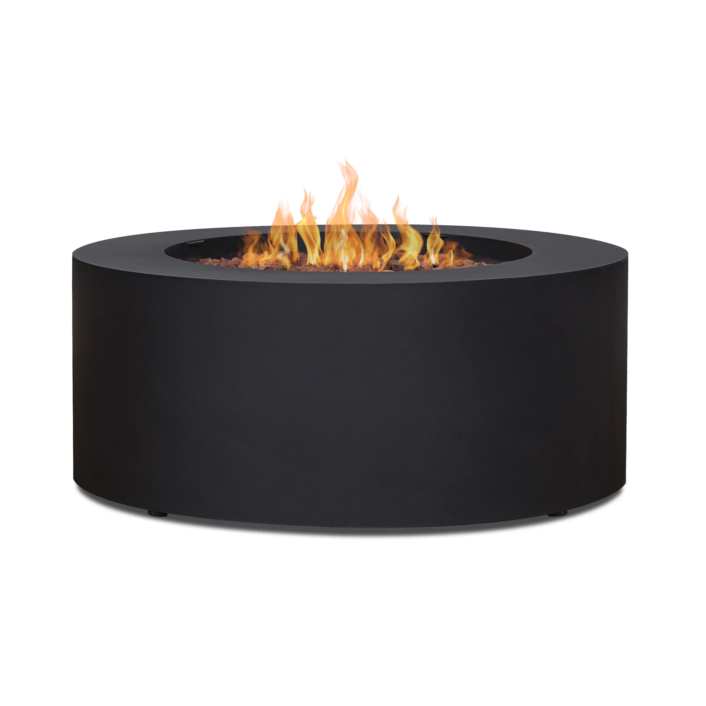 C9815LP-BLK Aegean 36 Round Steel Gas Fire Pit Table in Black-4